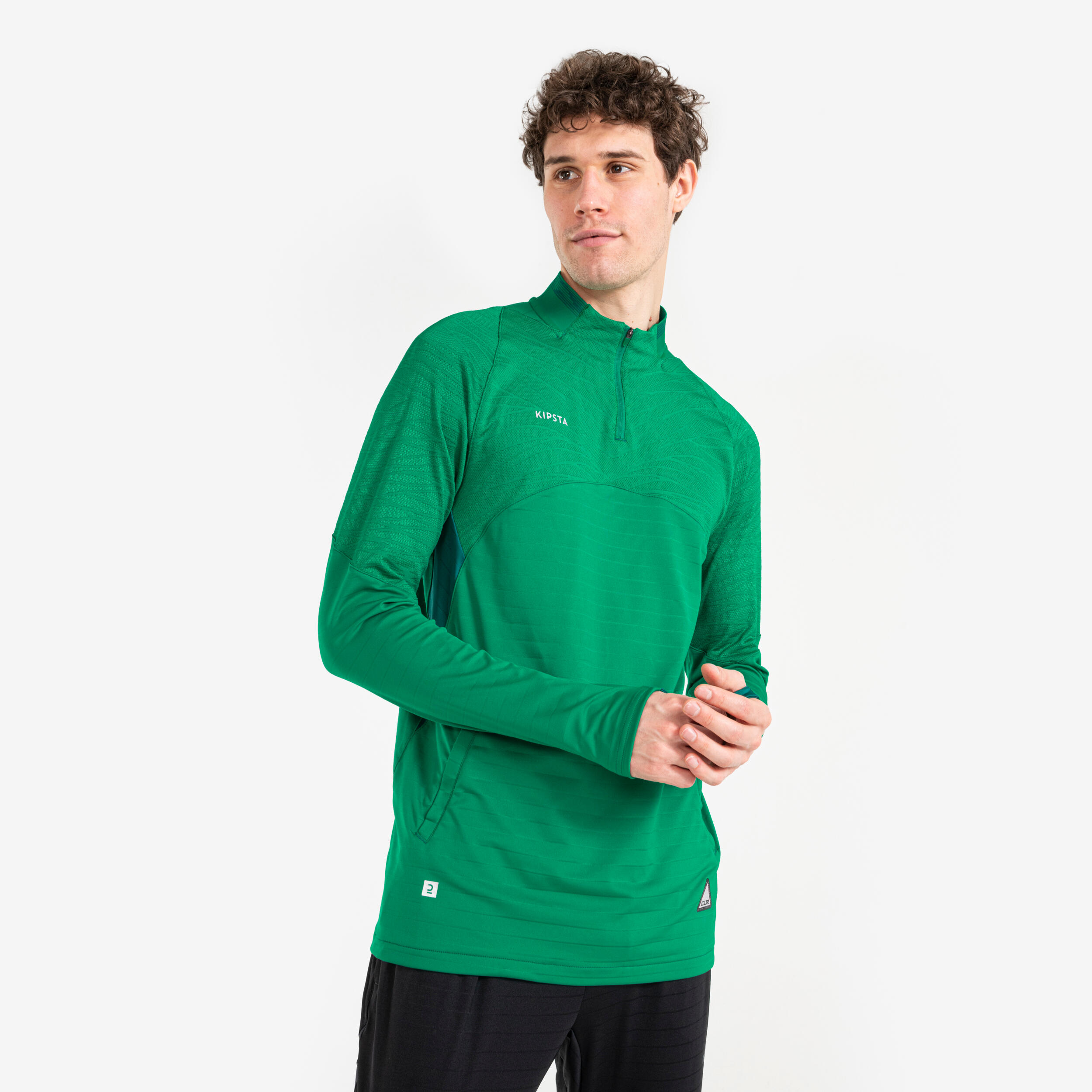 Bild von Damen/Herren Fußball 1/2 Zip Sweatshirt - CLR grün