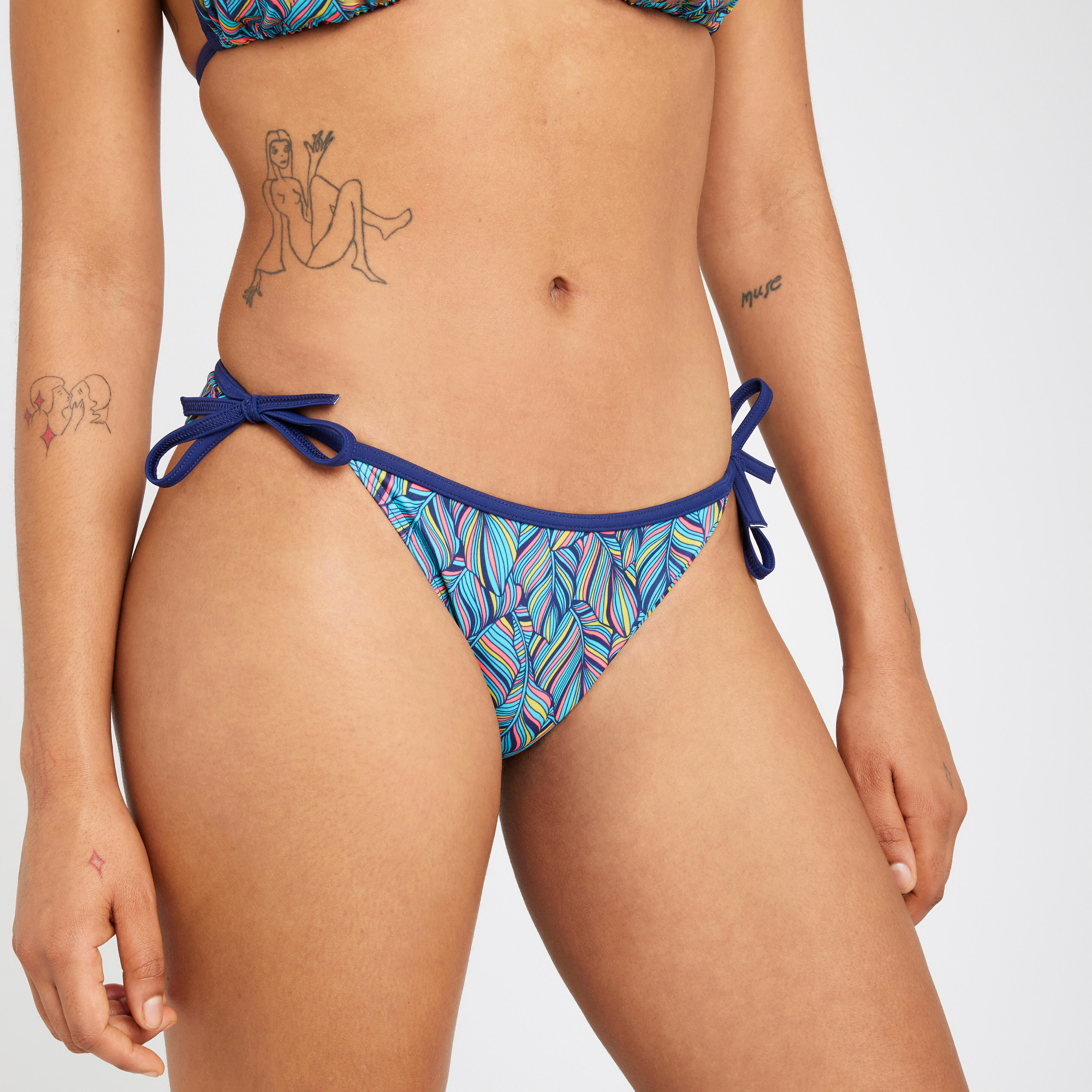 Bild von Bikini-Hose Damen seitlich geknotet Soly Foly türkis