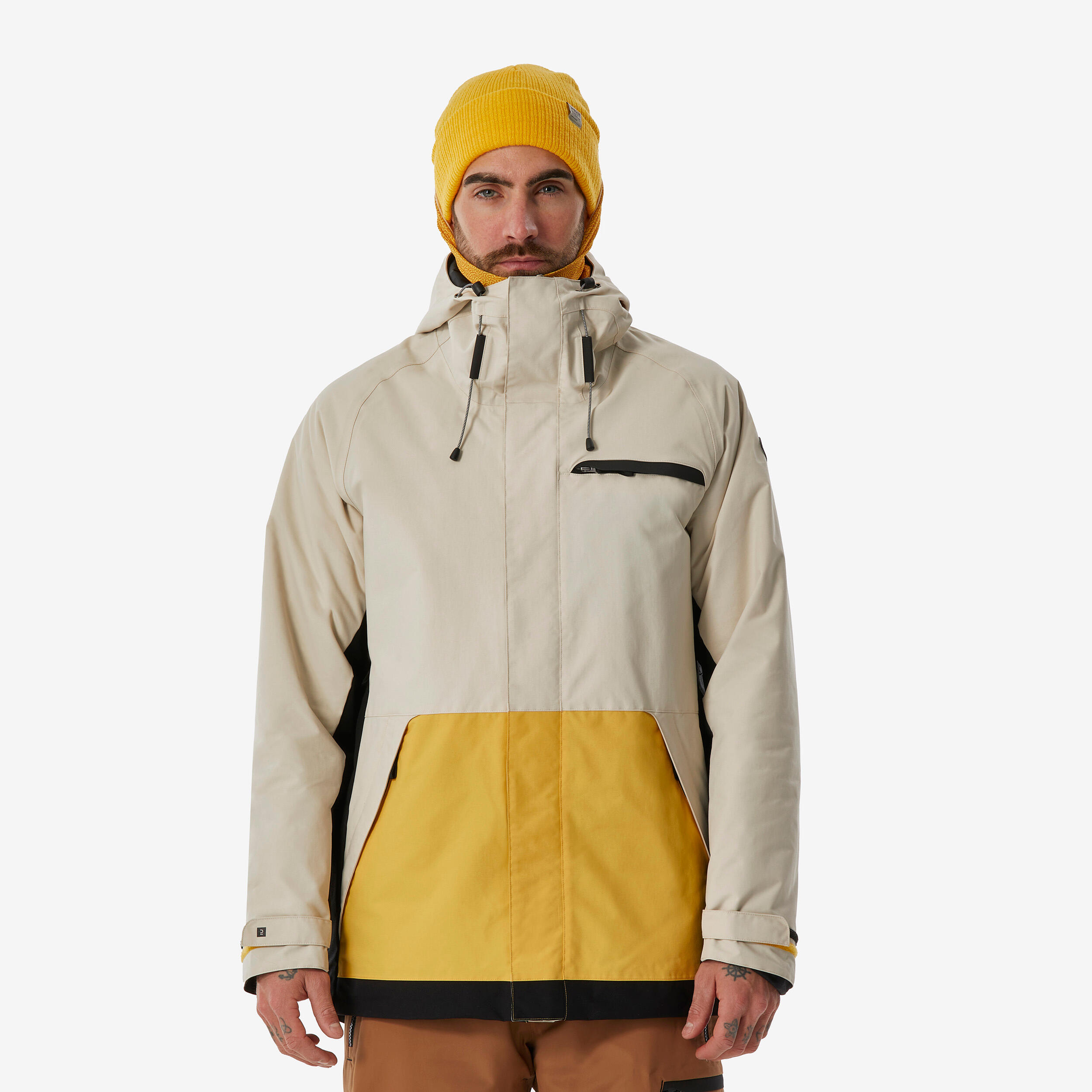 Bild von Snowboardjacke Herren Skijacke - SNB 100 beige/gelb