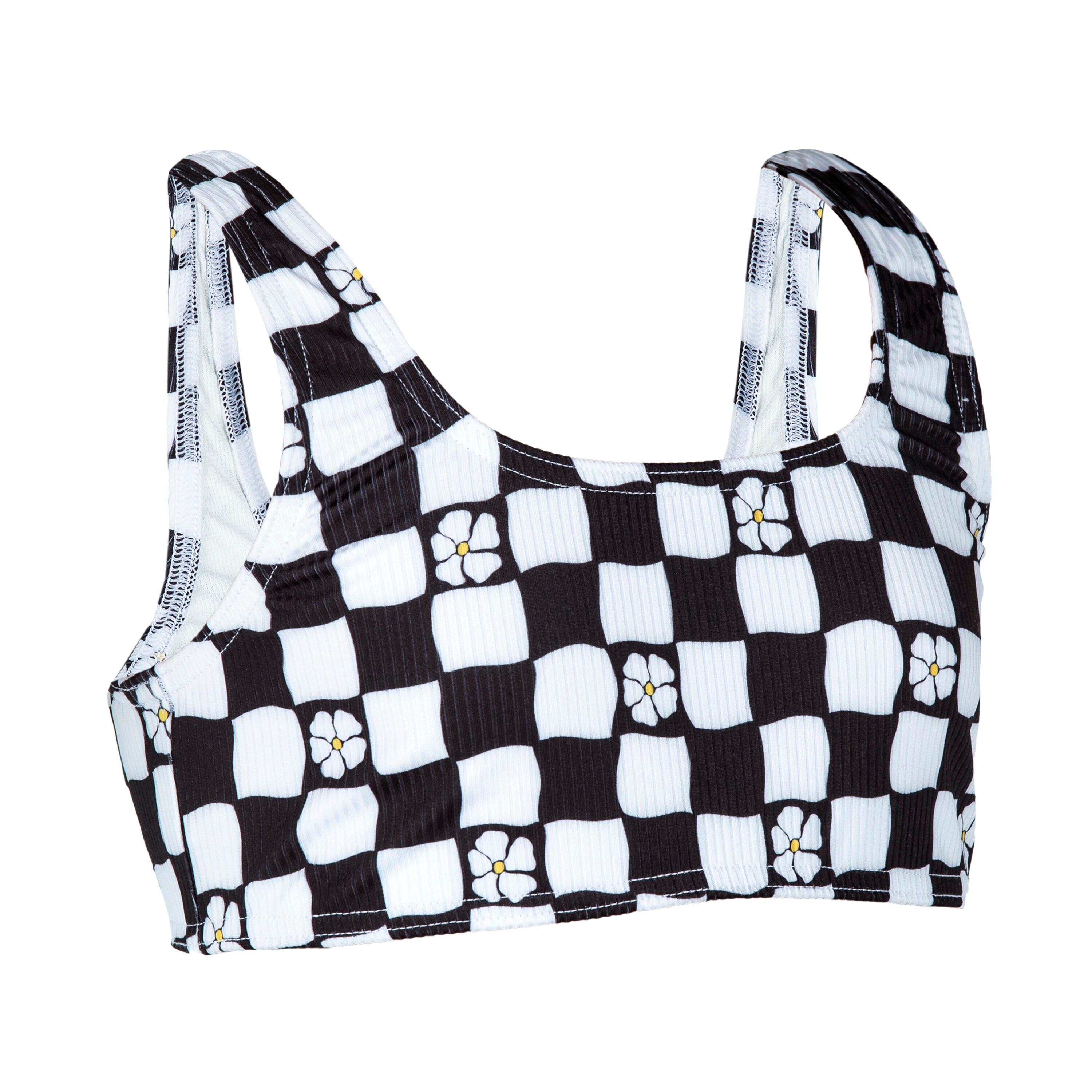 Bild von Bikini-Oberteil Mädchen Bustier texturiert 500 Lana Damier schwarz