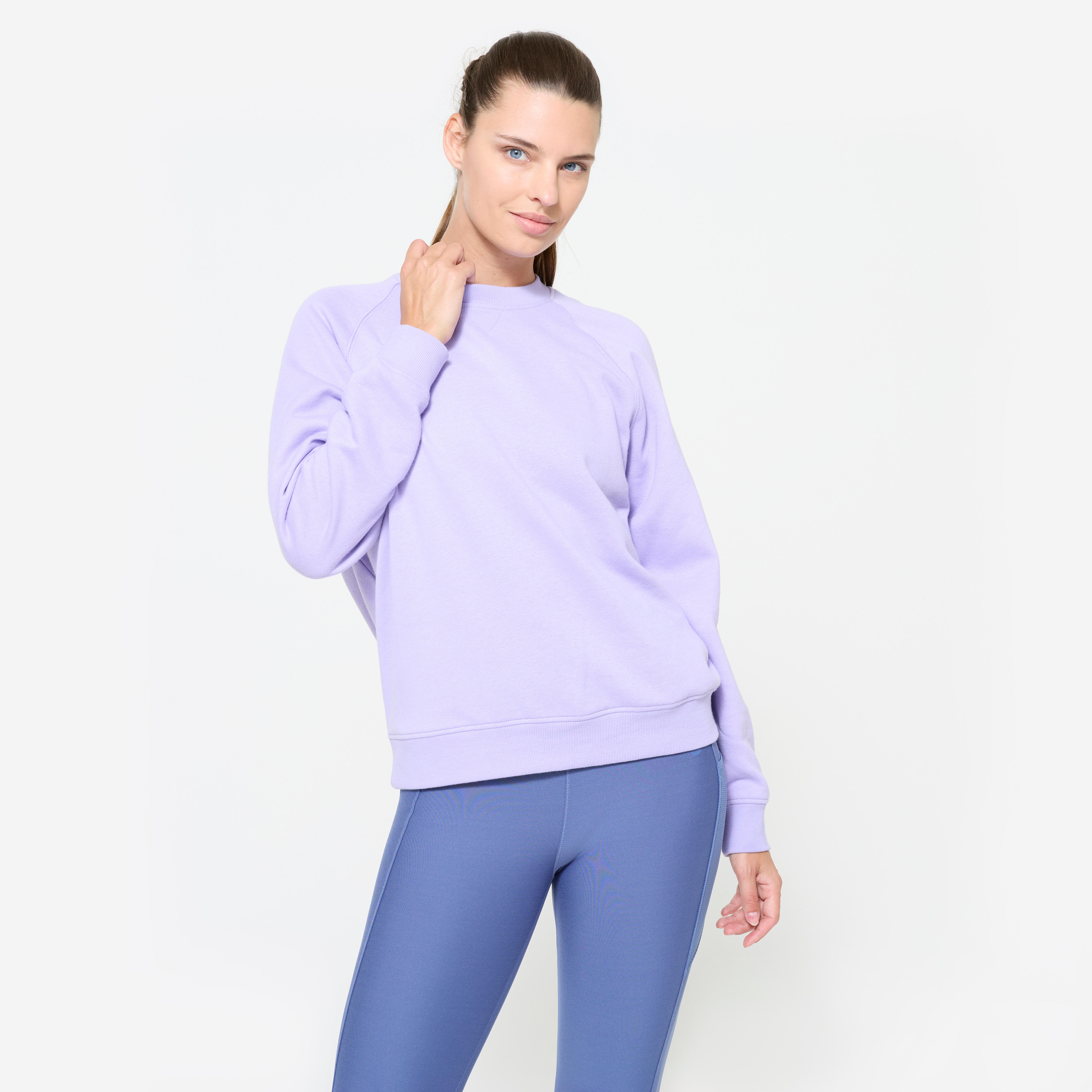 Bild von Sweatshirt Damen Baumwollgewebe - lavendel