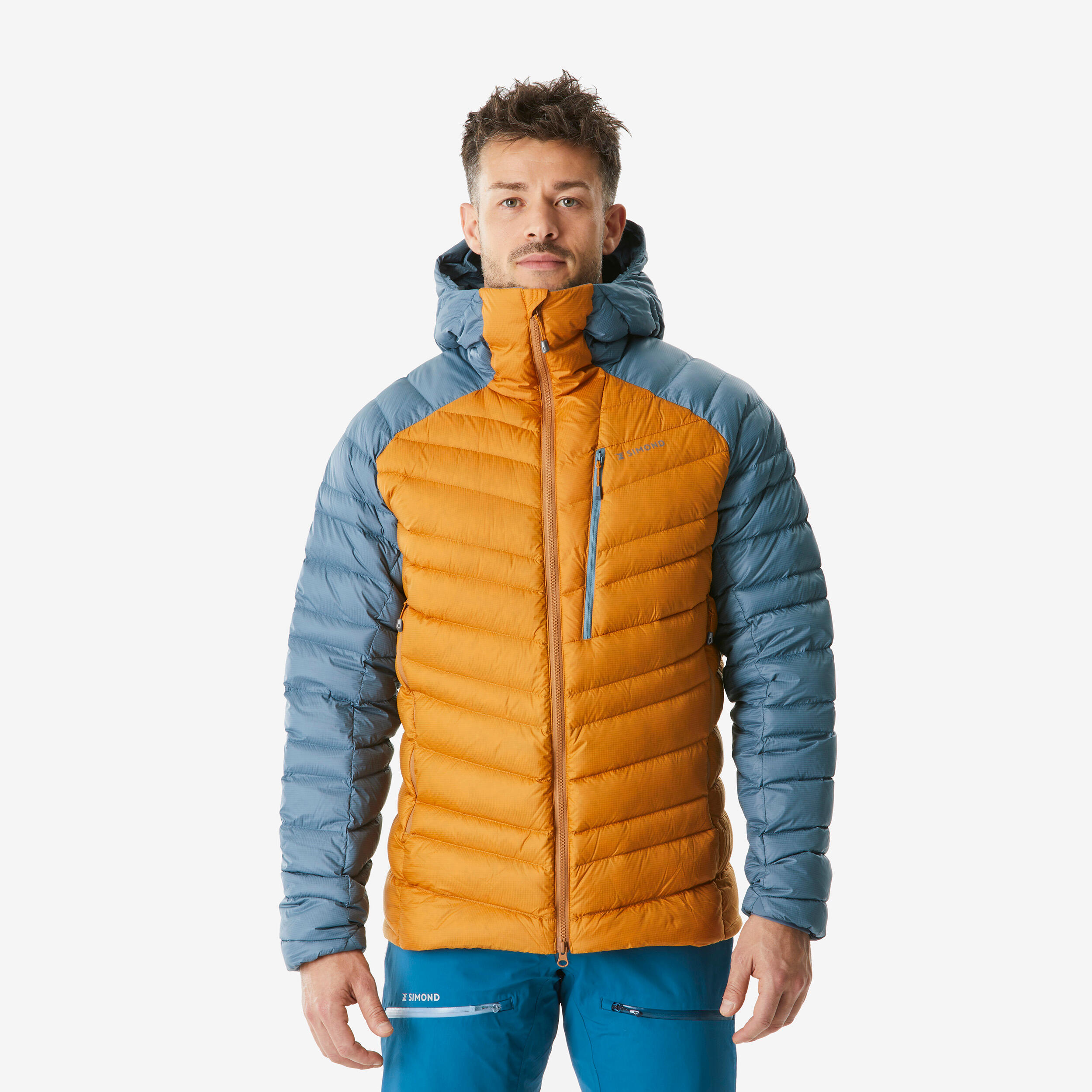 Bild von Daunenjacke Herren Bergsteigen - Alpinism braun/grau