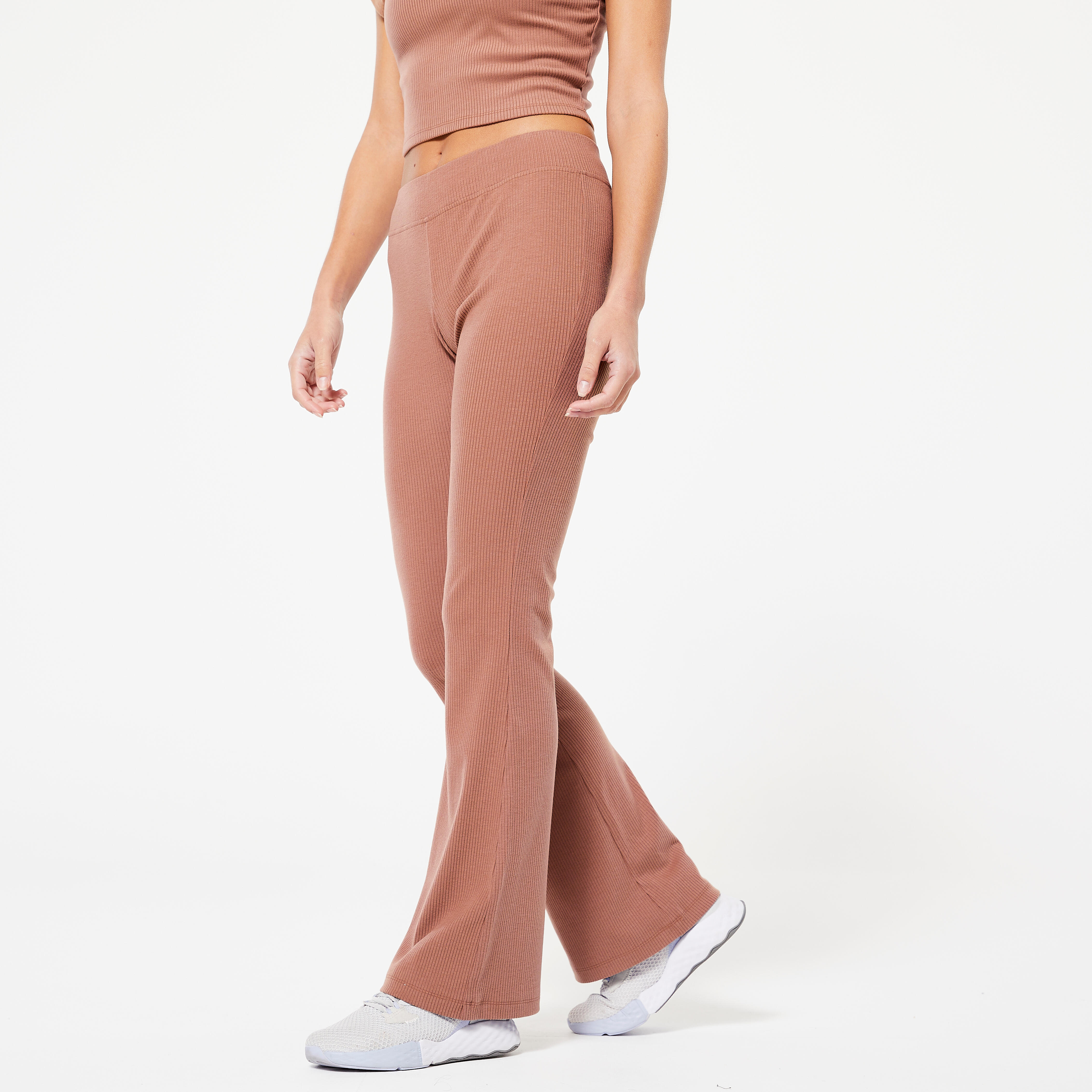 Bild von Leggings Damen weit gerippt - karamell