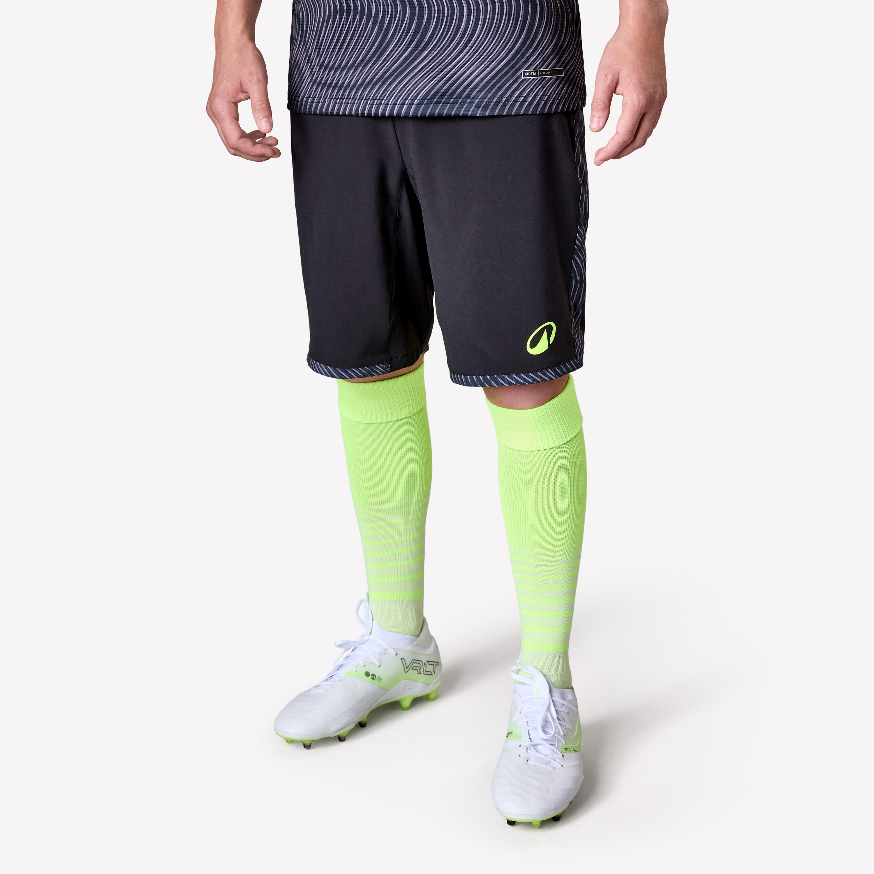Bild von Damen/Herren Fußball Shorts - VIRALTO II Wavy schwarz/grau