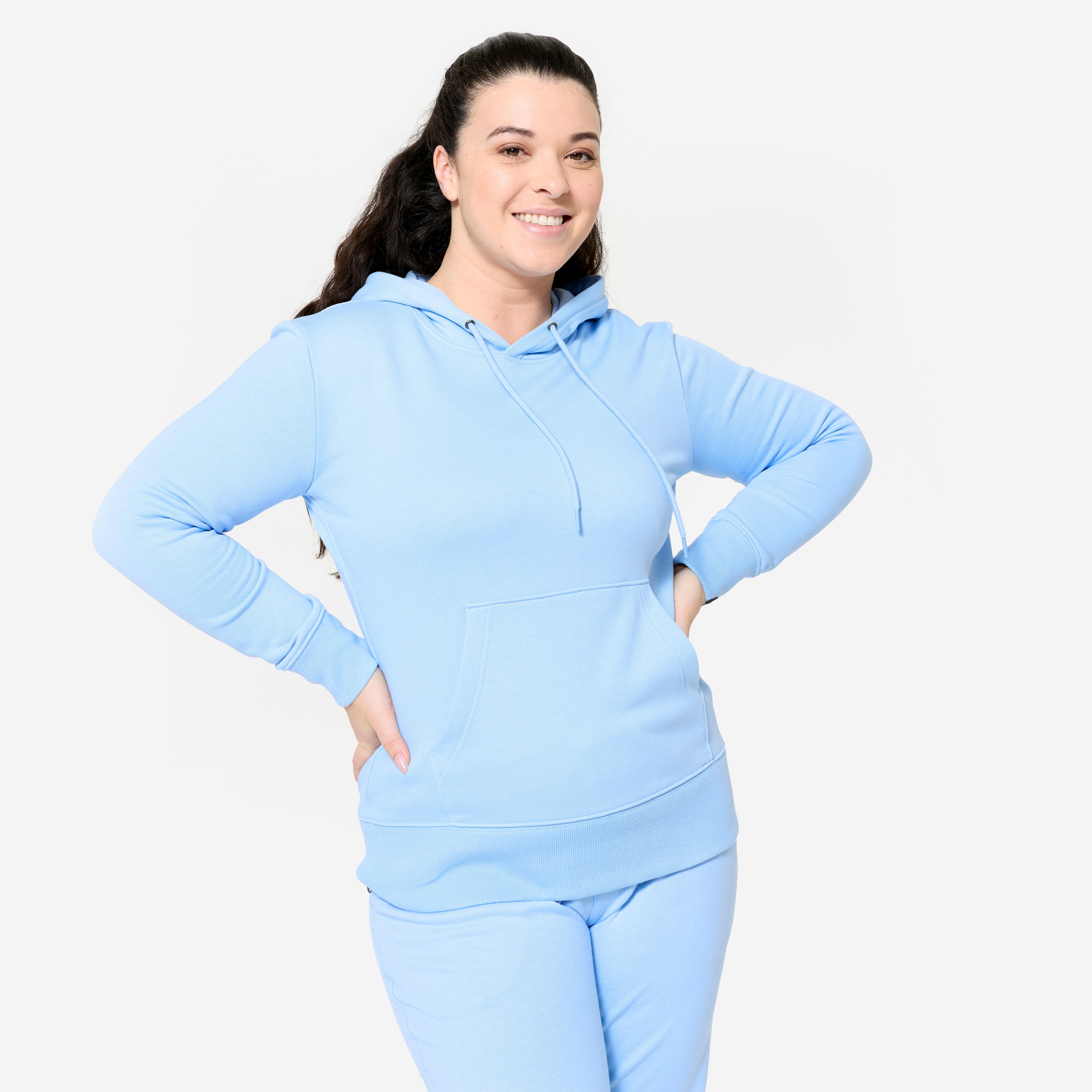 Bild von Hoodie Damen Baumwolle - hellblau