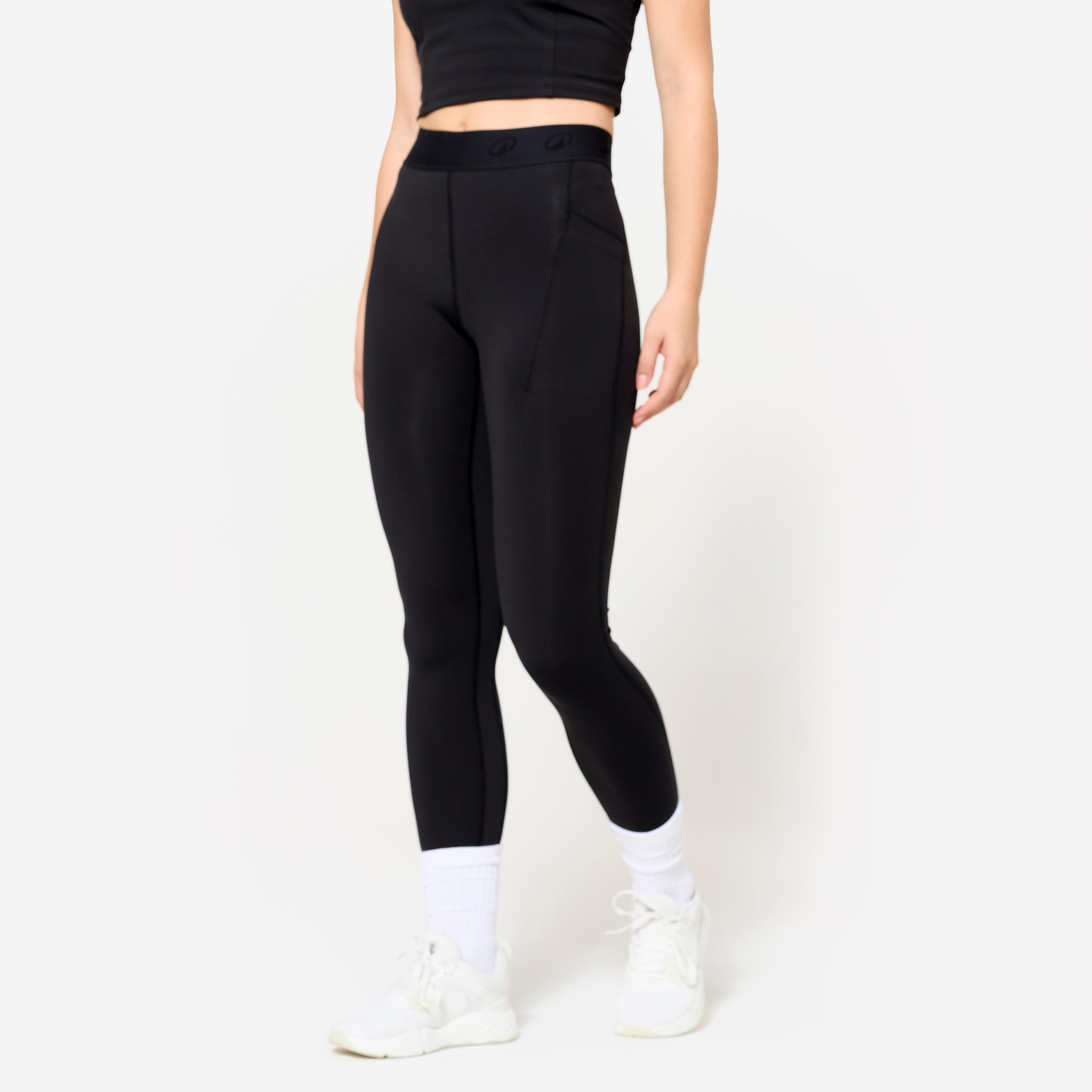 Bild von Leggings Damen Elastikbund - schwarz
