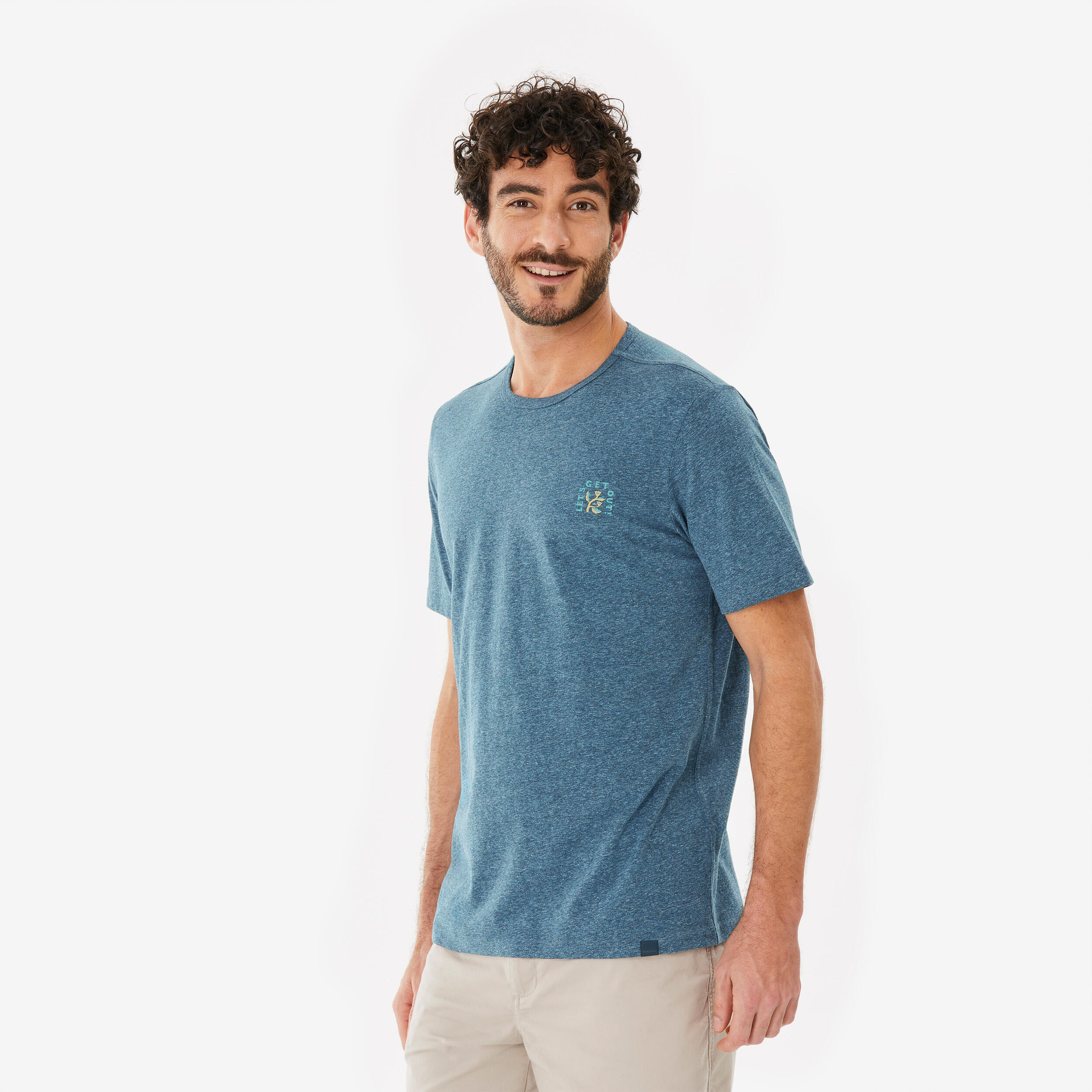 Bild von T-Shirt Herren Wandern - NH100 grün