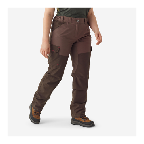 Bild von Jagd-Regenhose Damen 500 Cargo-Taschen braun