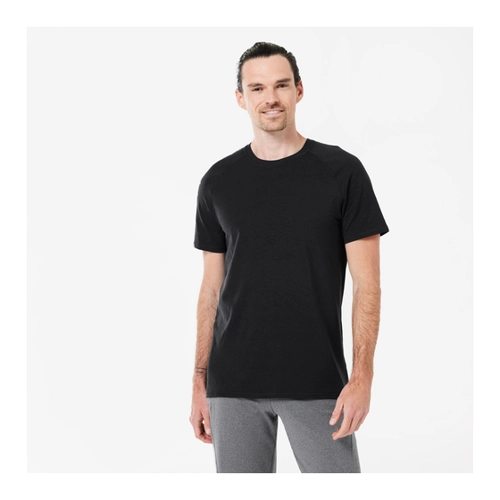 Bild von T-Shirt Herren Yoga Baumwolle und Lyocell - schwarz