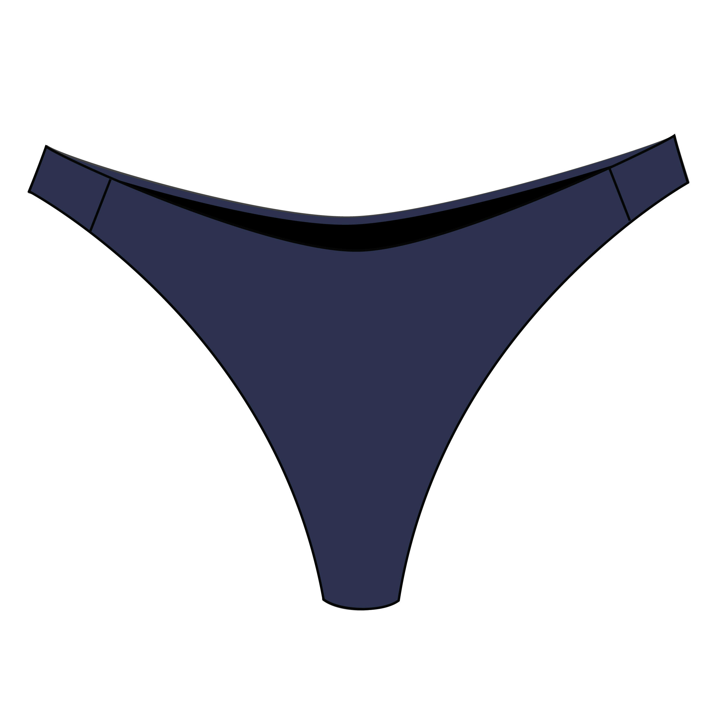 Bild von Bikini-Hose Damen String Nais blau