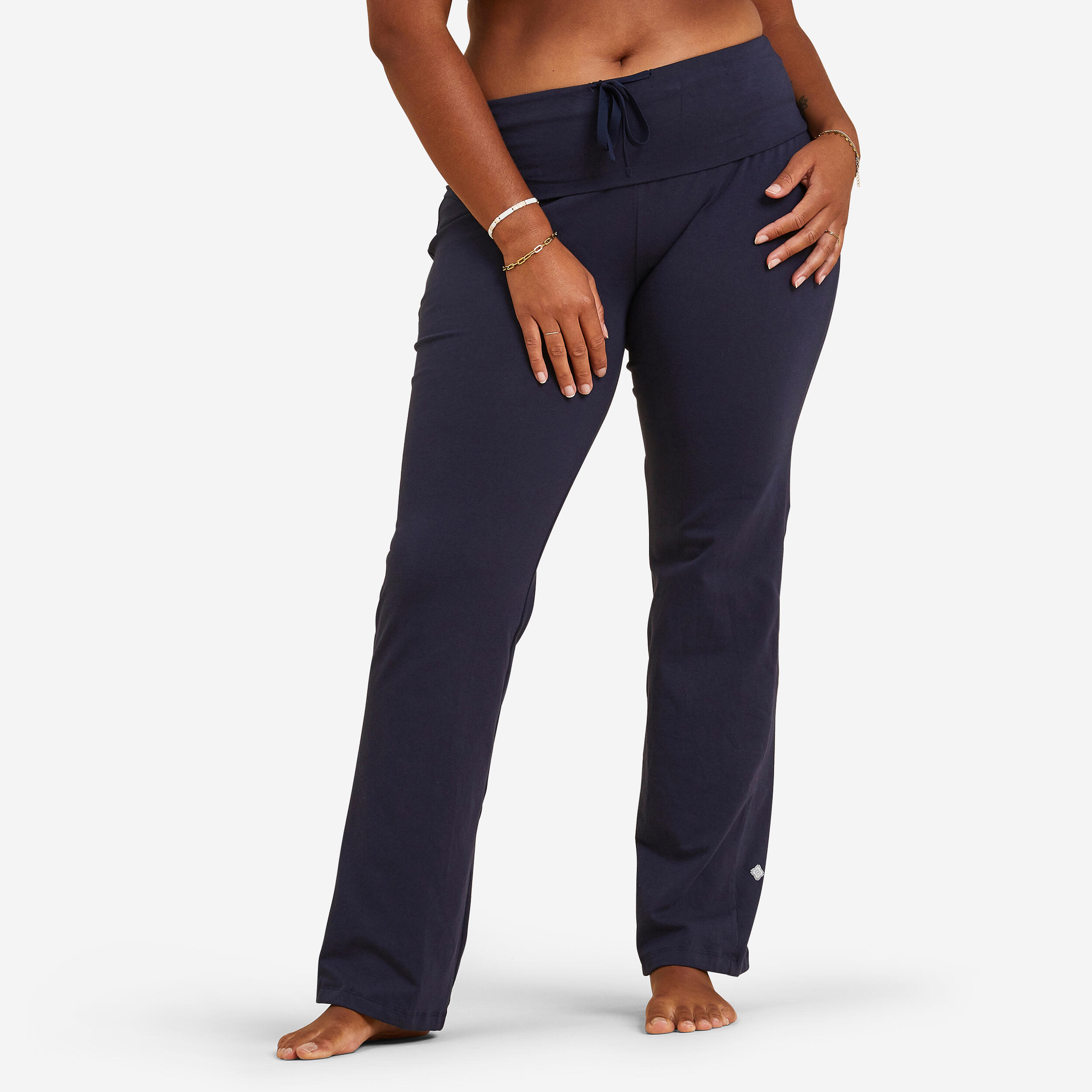Bild von Hose Yoga Damen Baumwolle - marineblau