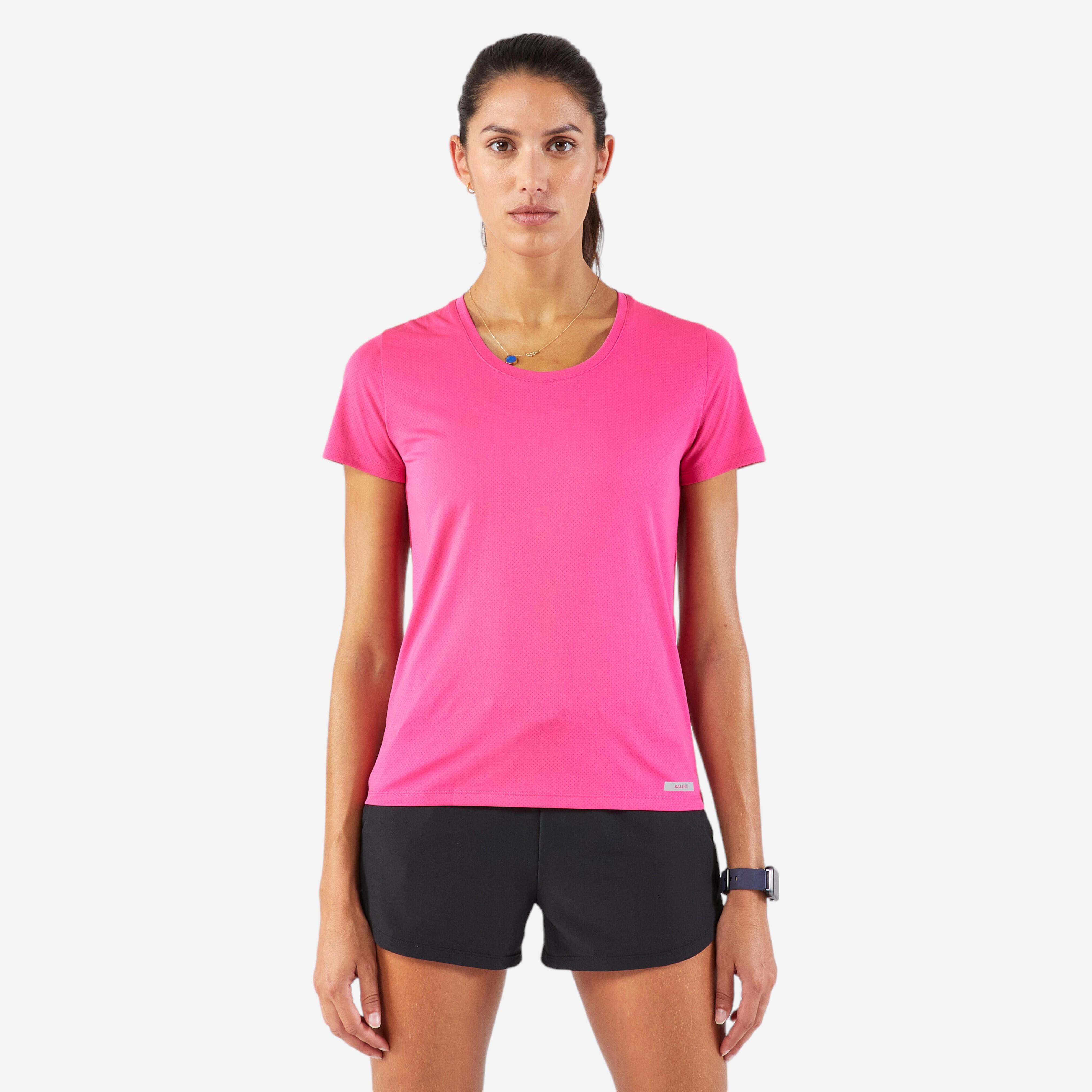 Bild von Laufshirt kurzarm Damen atmungsaktiv - Run 100 pink