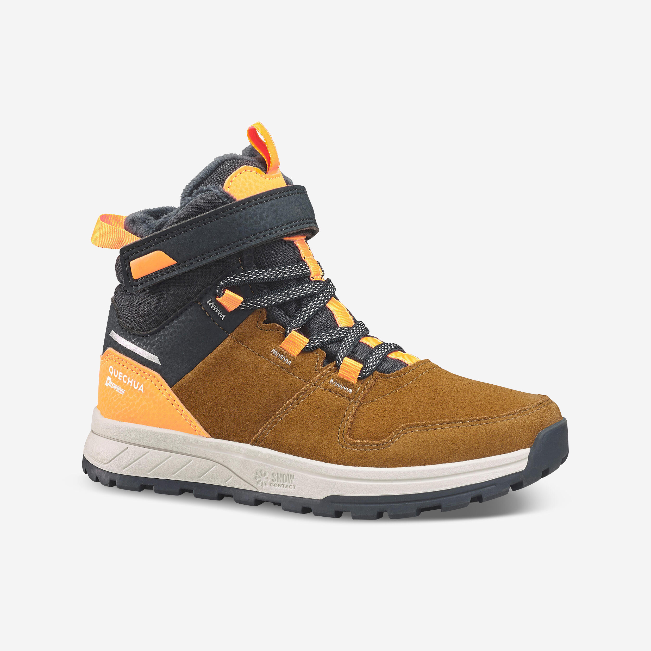 Bild von Winterschuhe Kinder Gr. 24–34 Leder Klett warm wasserdicht Winterwandern - SH500