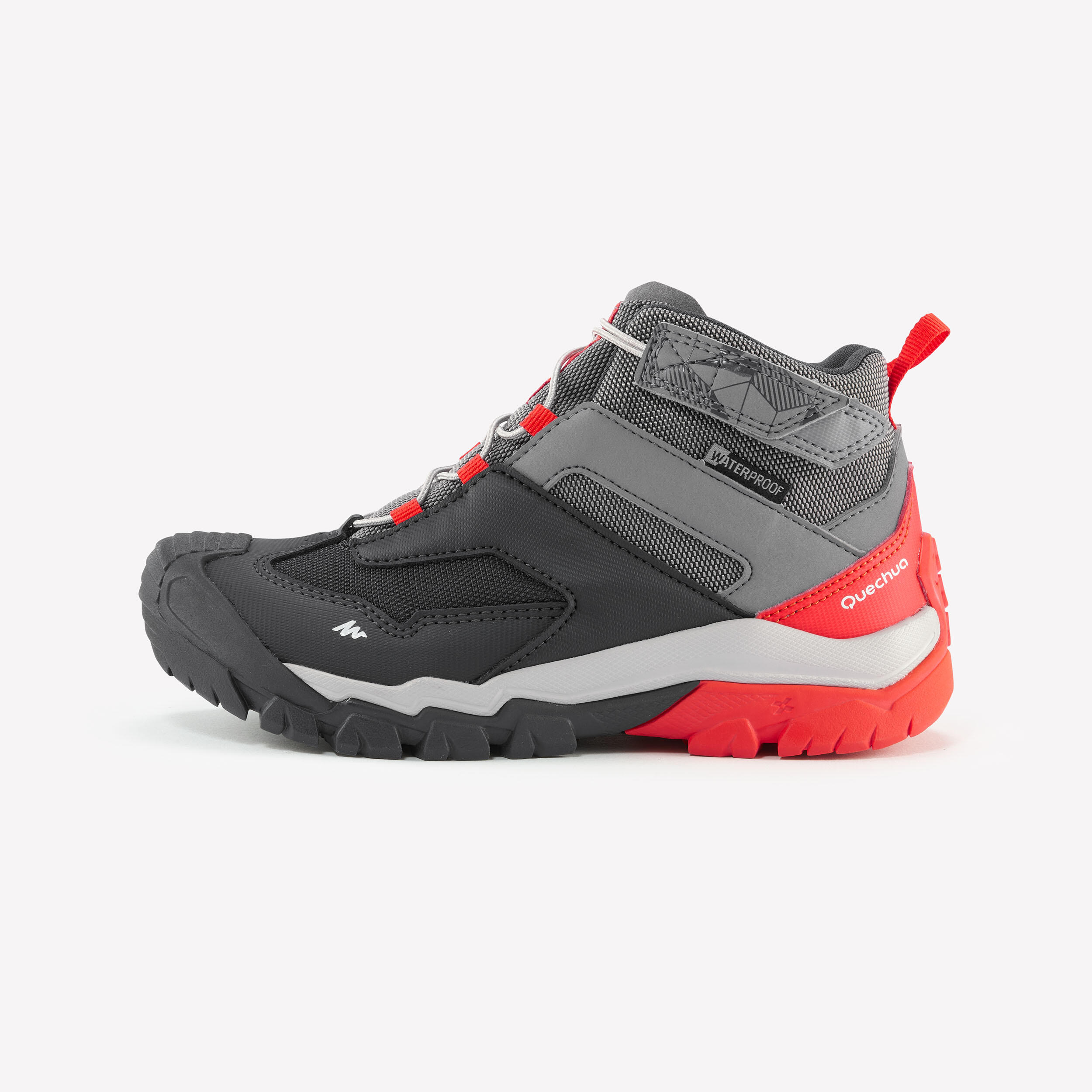 Bild von Wanderschuhe Crossrock halbh. wasserdicht Schnellschnürung Kinder Gr. 28–34 grau