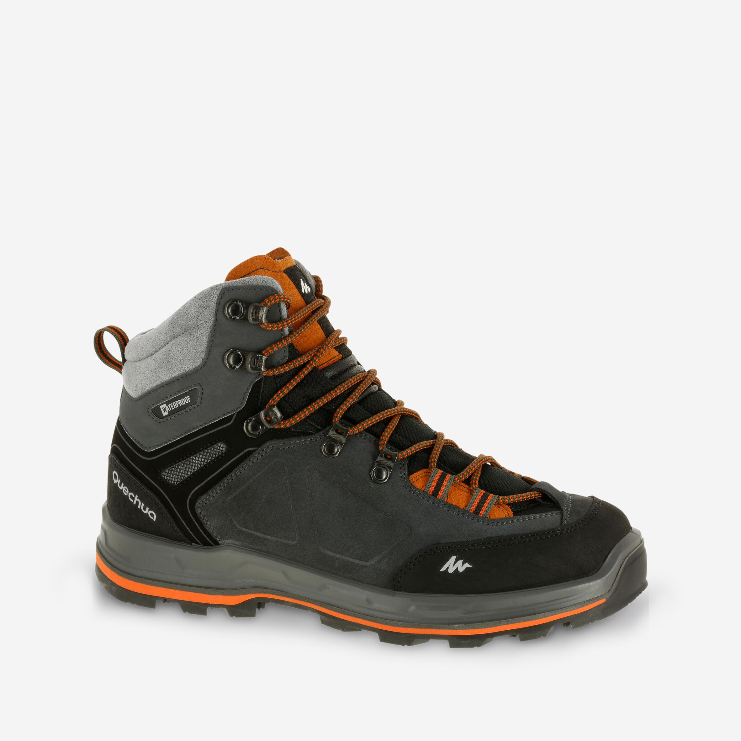 Bild von Trekkingschuhe Herren Leder hoch wasserdicht - MT100 Shark