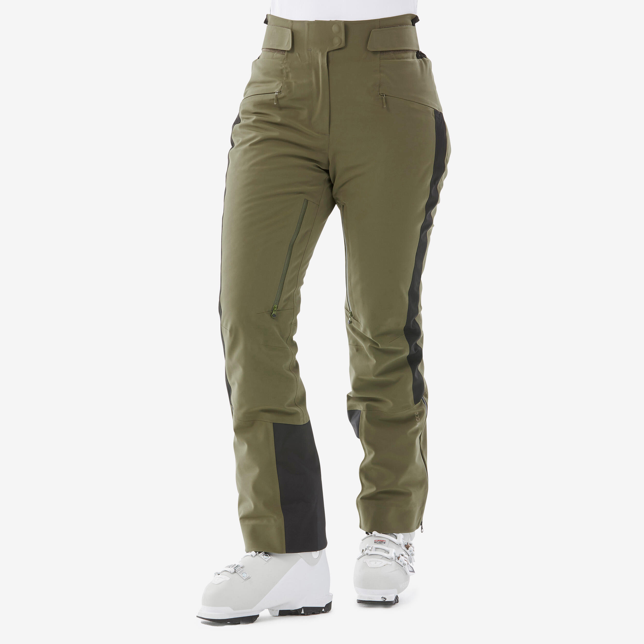 Bild von Skihose Damen atmungsaktiv mit Bewegungsfreiheit - 980 khaki