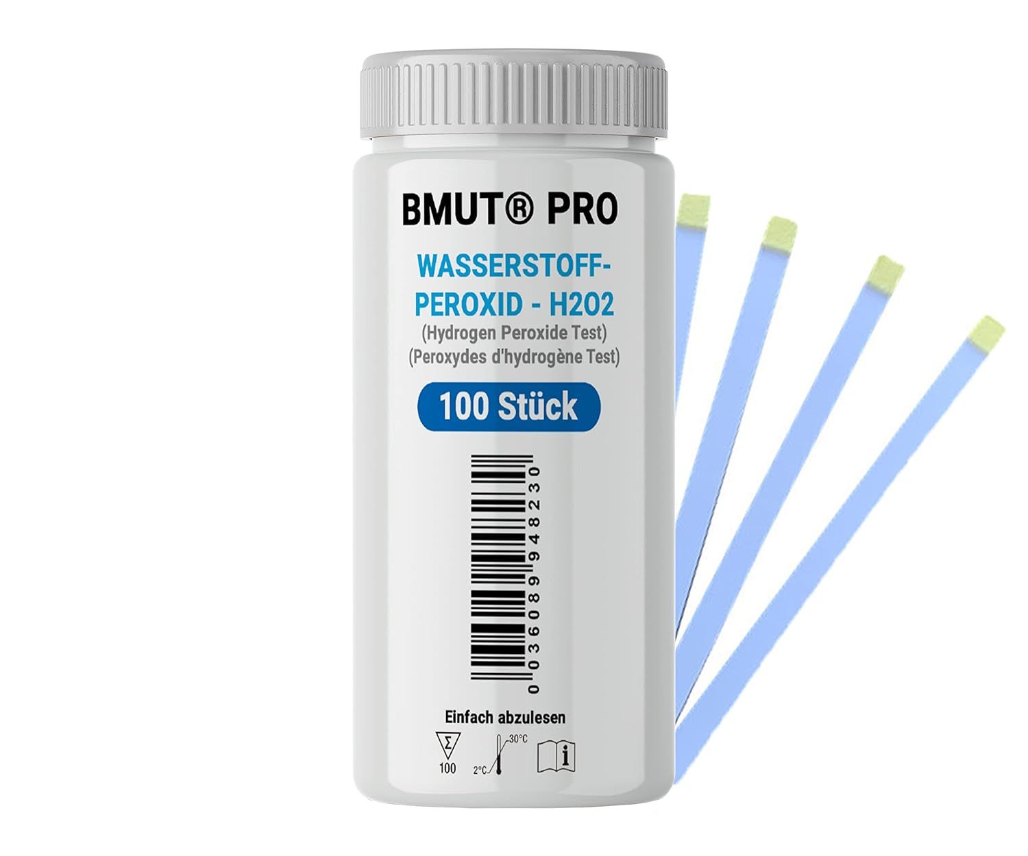 Bild von BMUT Wasserstoffperoxid 0-100 ppm Teststreifen Wassertest H2O2