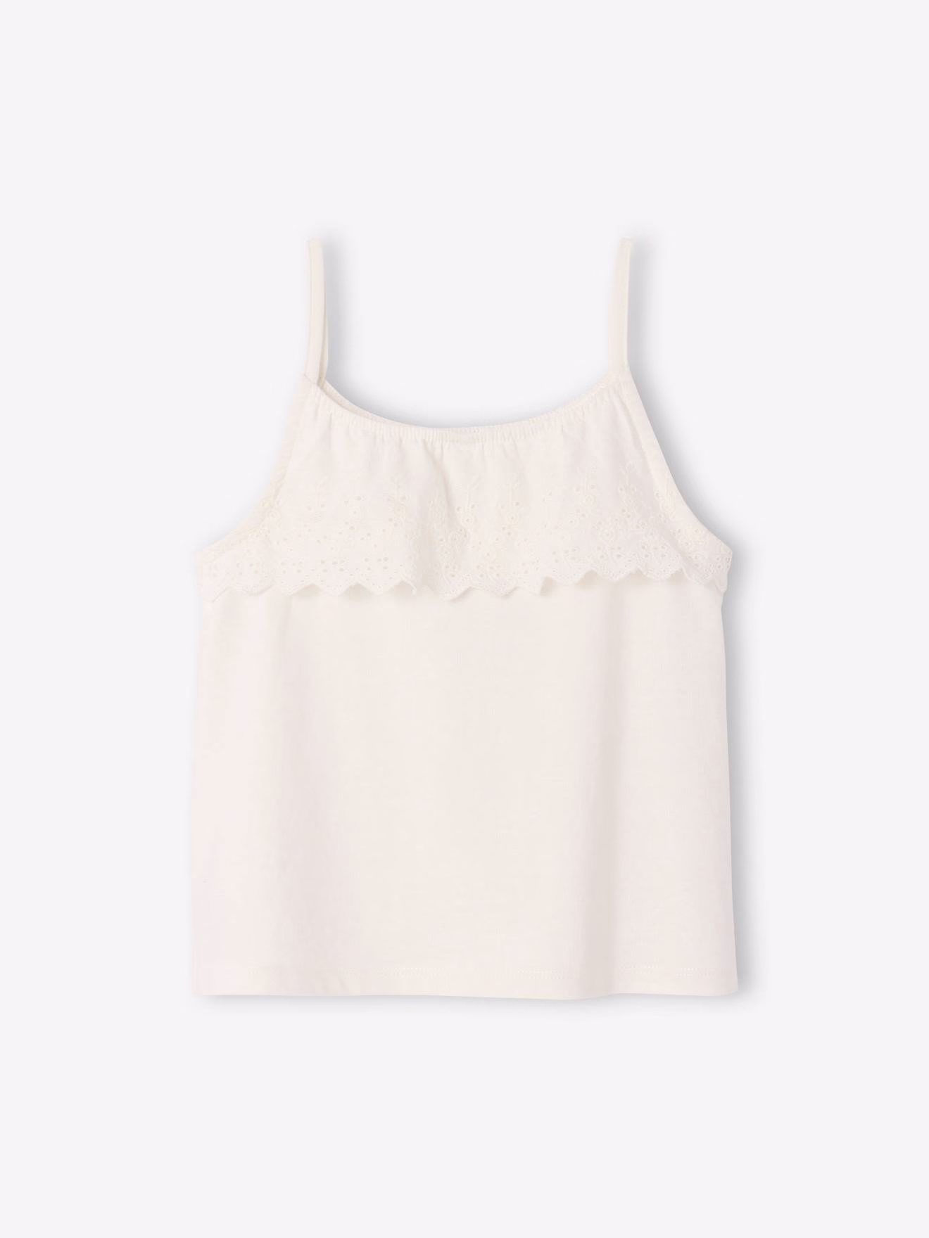 Bild von Mädchen Top mit Volants aus Lochspitze OEKO-TEX®