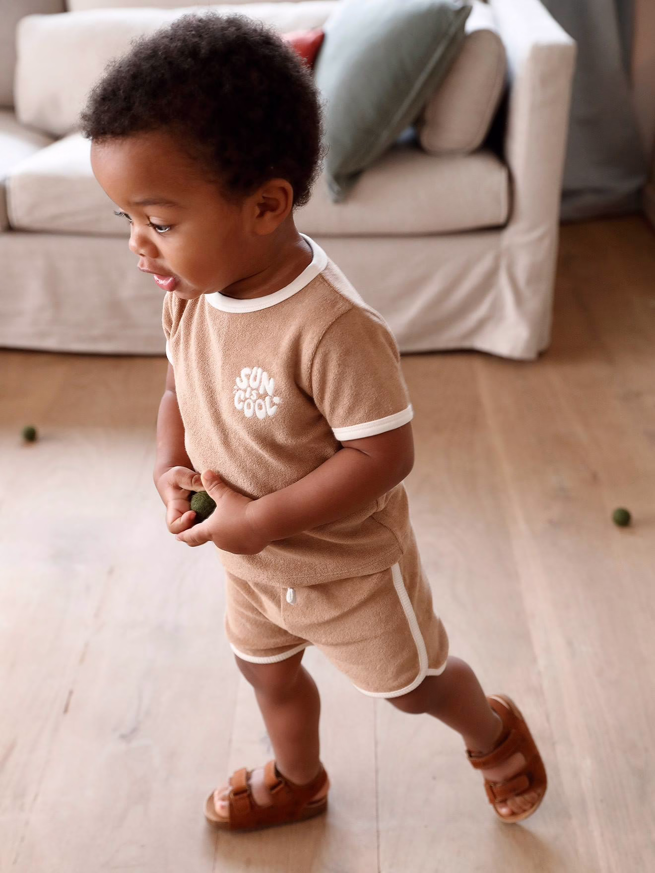 Bild von Baby-Set aus Frottee: T-Shirt & Shorts