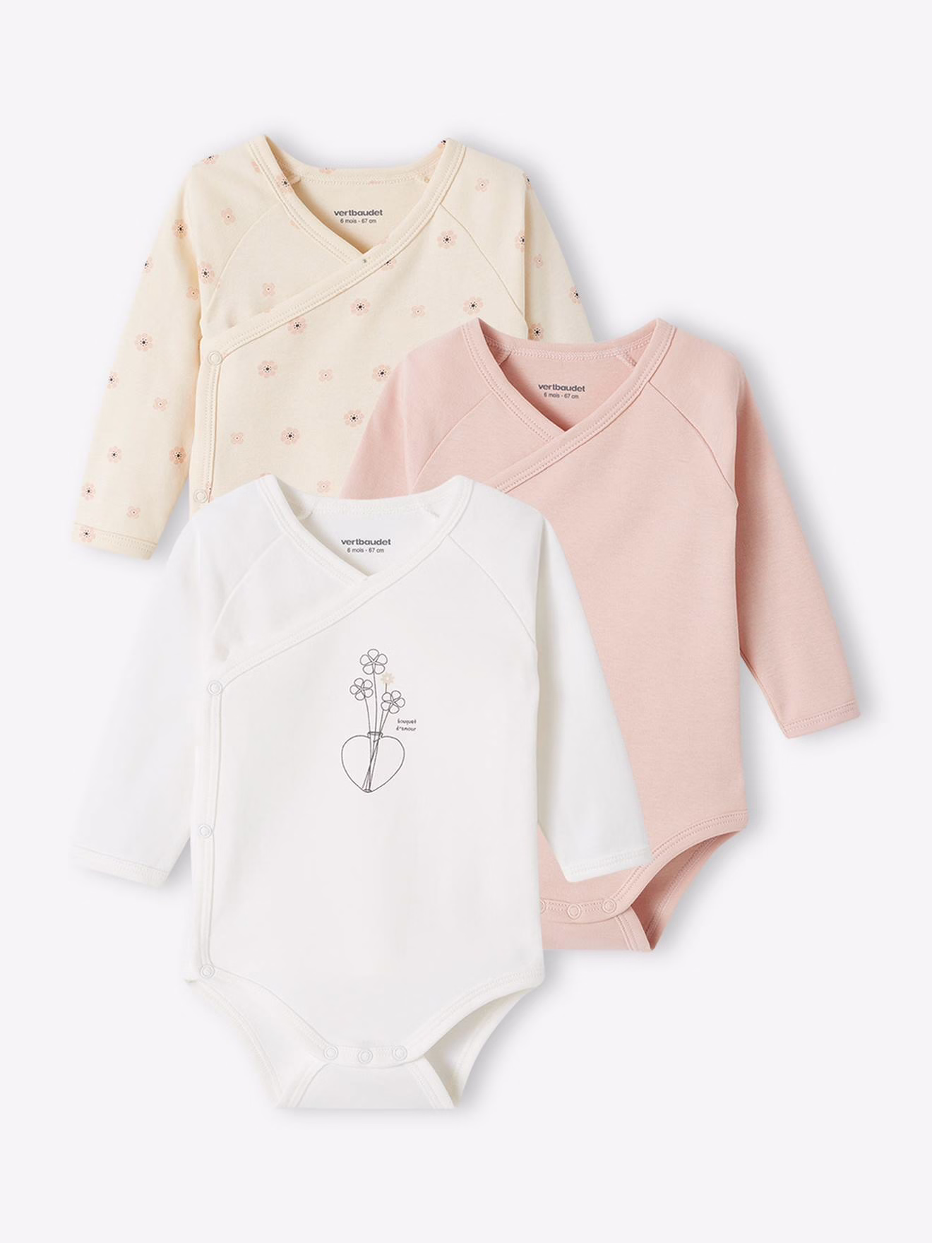 Bild von 3er-Pack Baby Wickelbodys