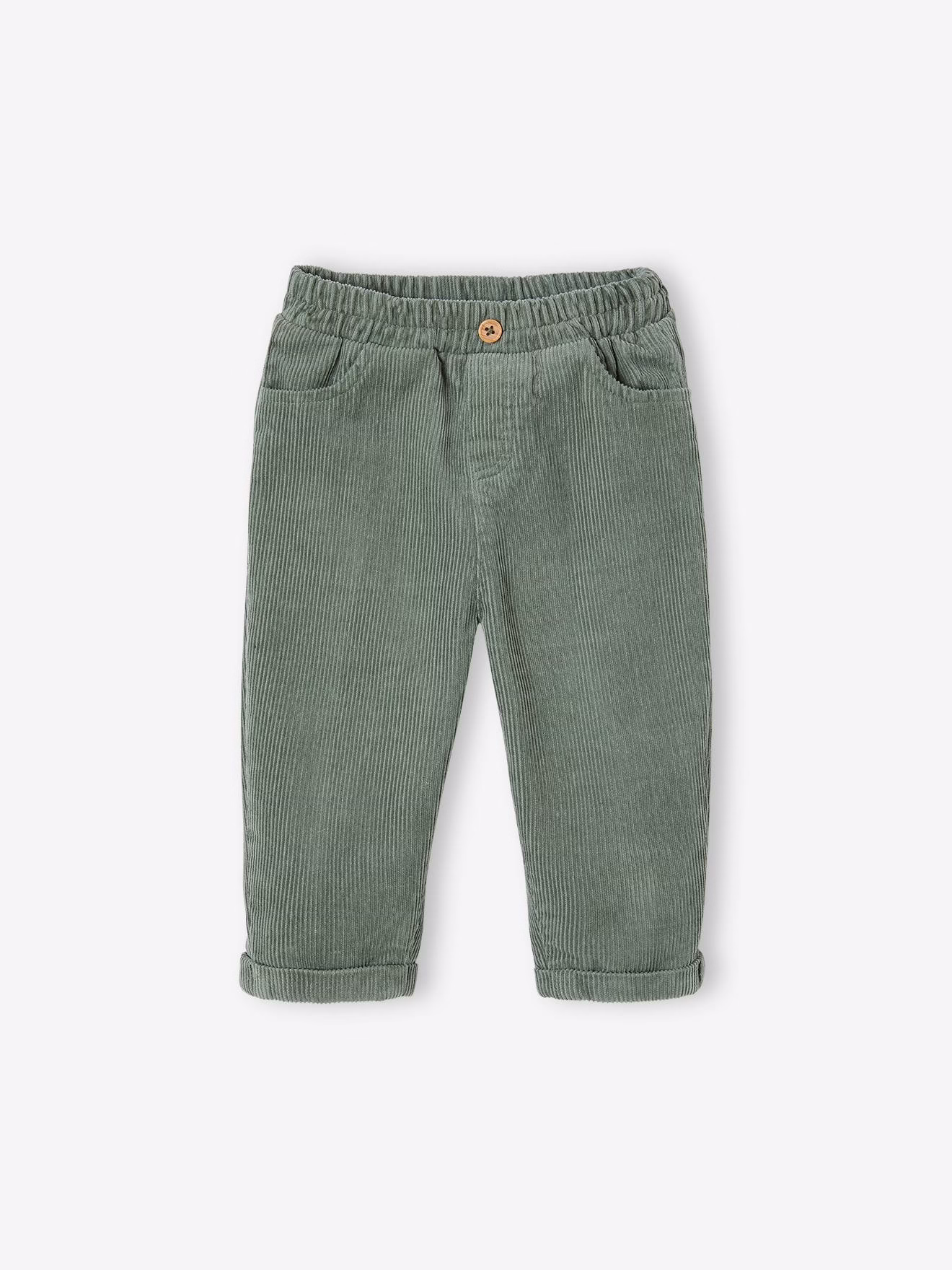 Bild von Vertbaudet Baby Cordhose mit Schlupfbund moosgrün 71