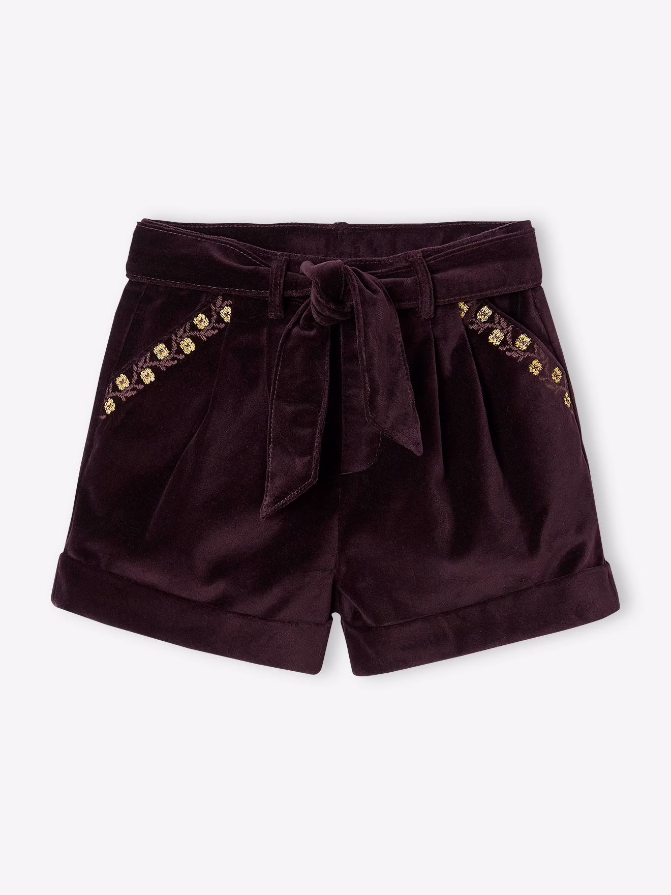 Bild von Mädchen Shorts aus Samt