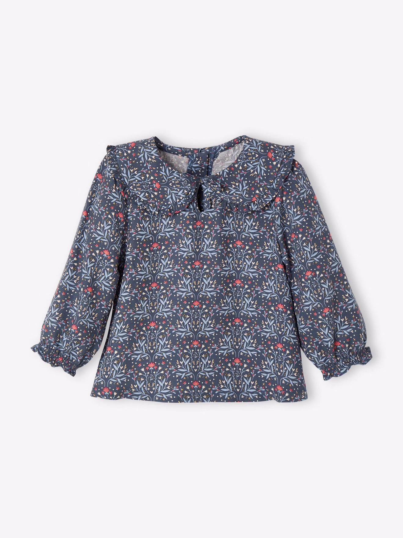 Bild von Mädchen Baby Bluse mit Bubikragen