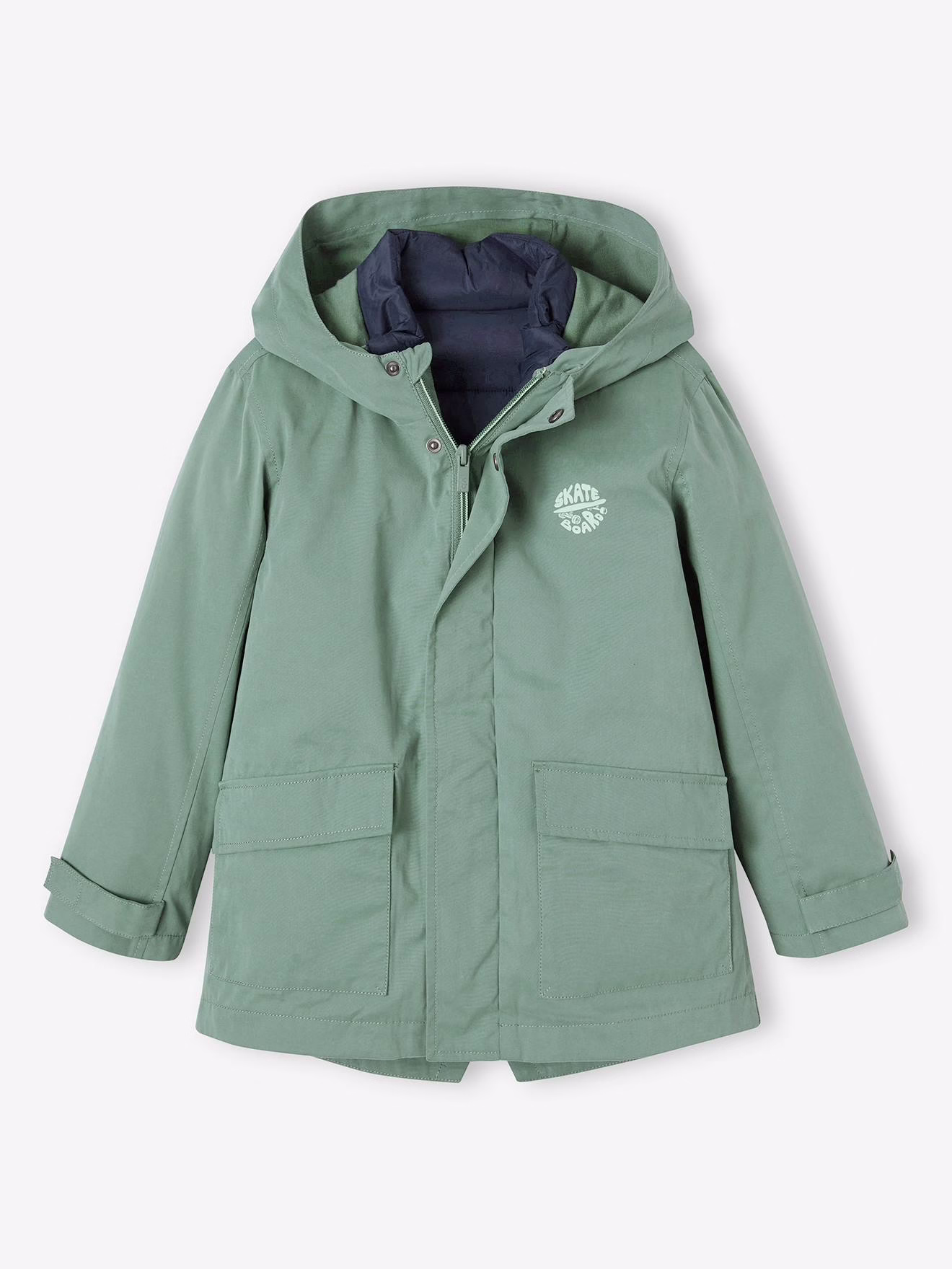 Bild von Jungen 3-in-1-Jacke mit Recycling-Polyester salbei