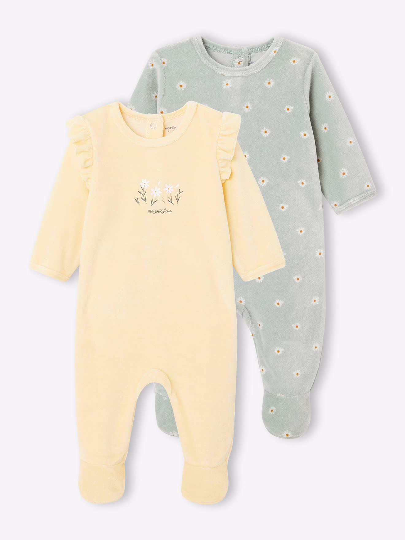 Bild von 2er-Pack Baby Samt-Strampler OEKO-TEX®