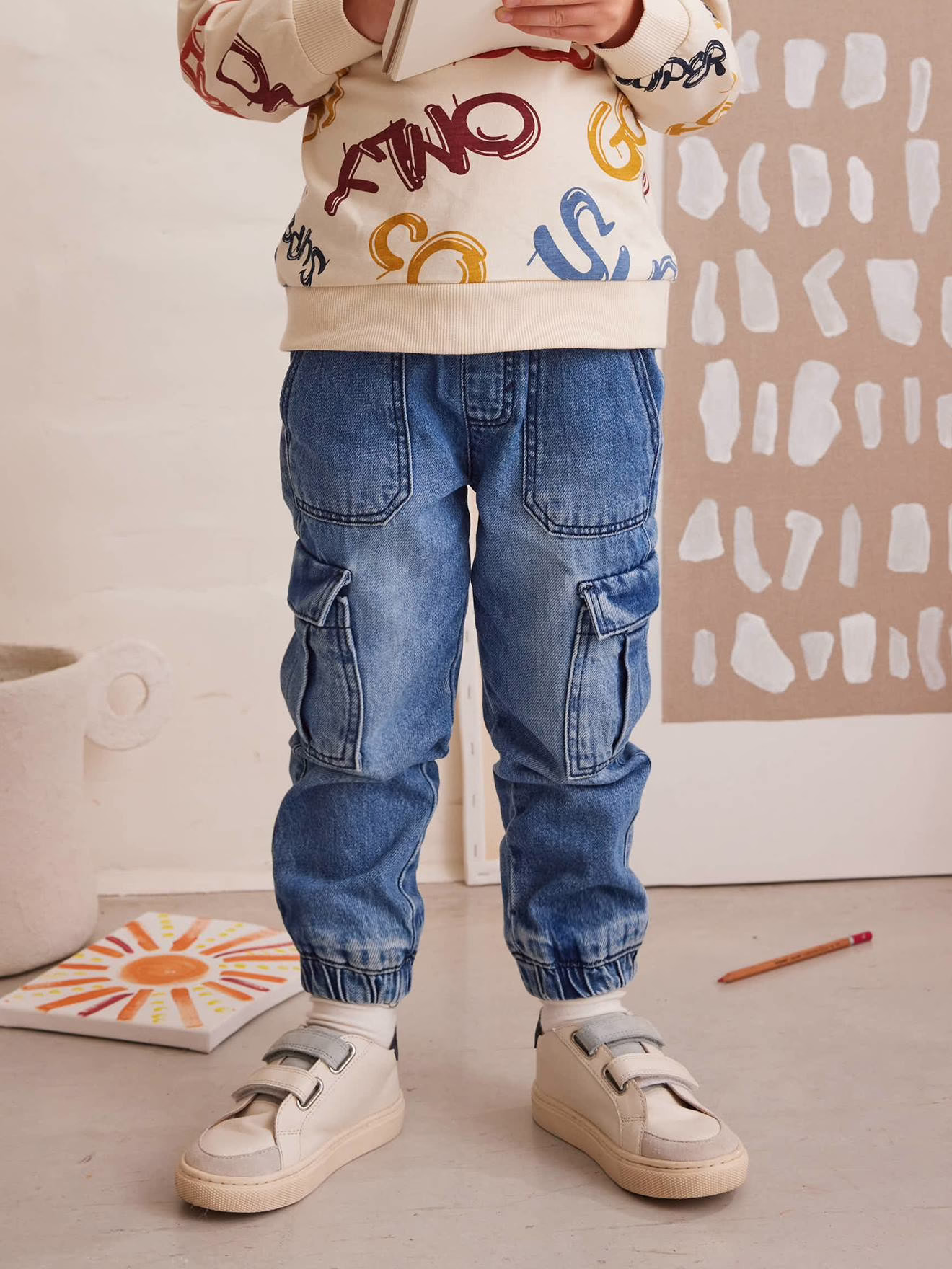 Bild von Jungen Cargo-Jeans mit Dehnbund OEKO-TEX®