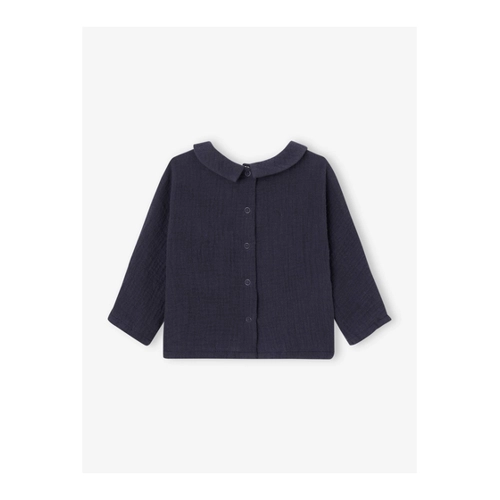 Bild von Vertbaudet Baby T-Shirt mit Polokragen – personalisierbar in nachtblau