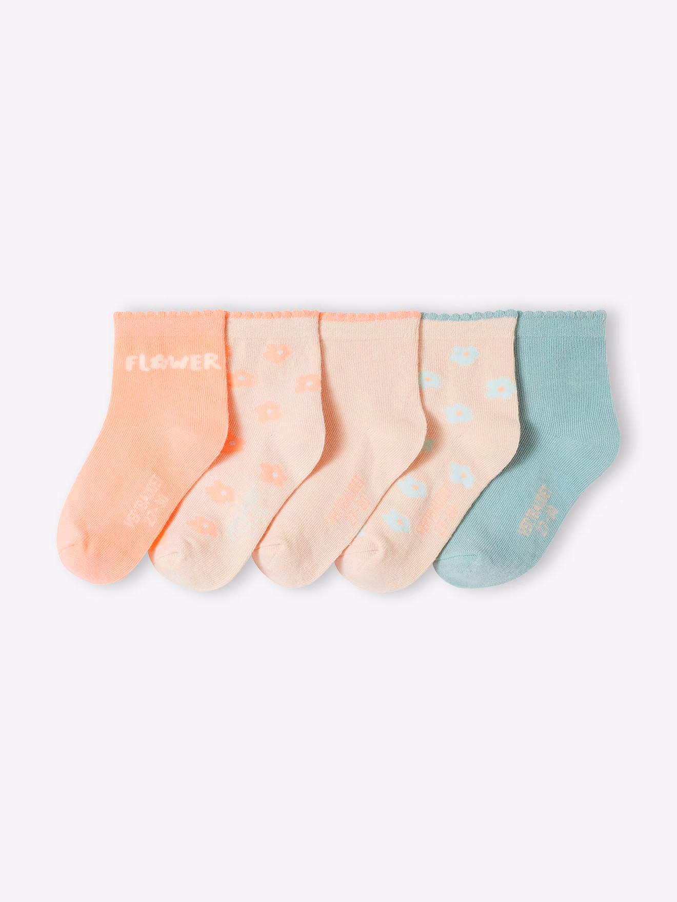 Bild von 5er-Pack Mädchen Socken mit Blumen OEKO-TEX®