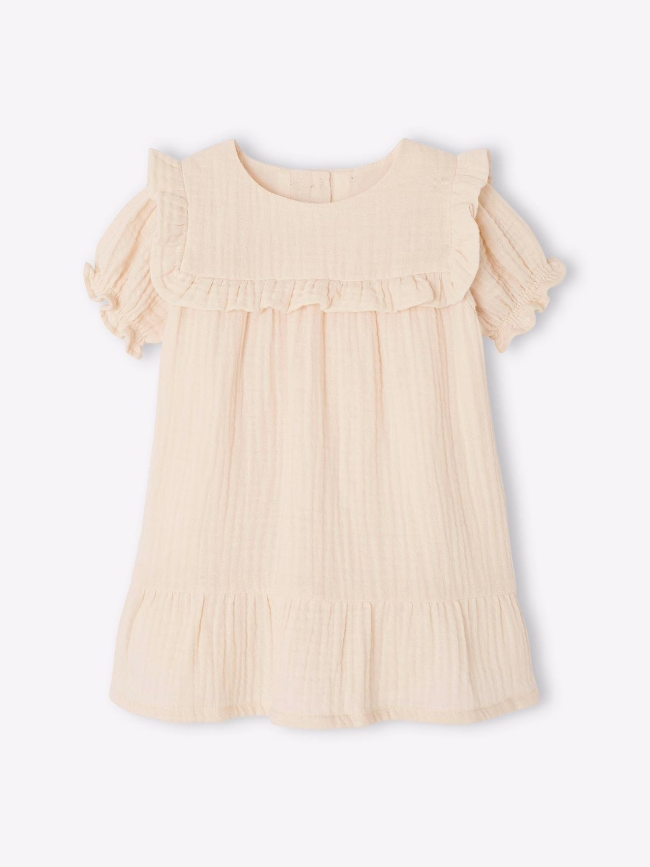 Bild von Baby Kleid aus Musselin vanille