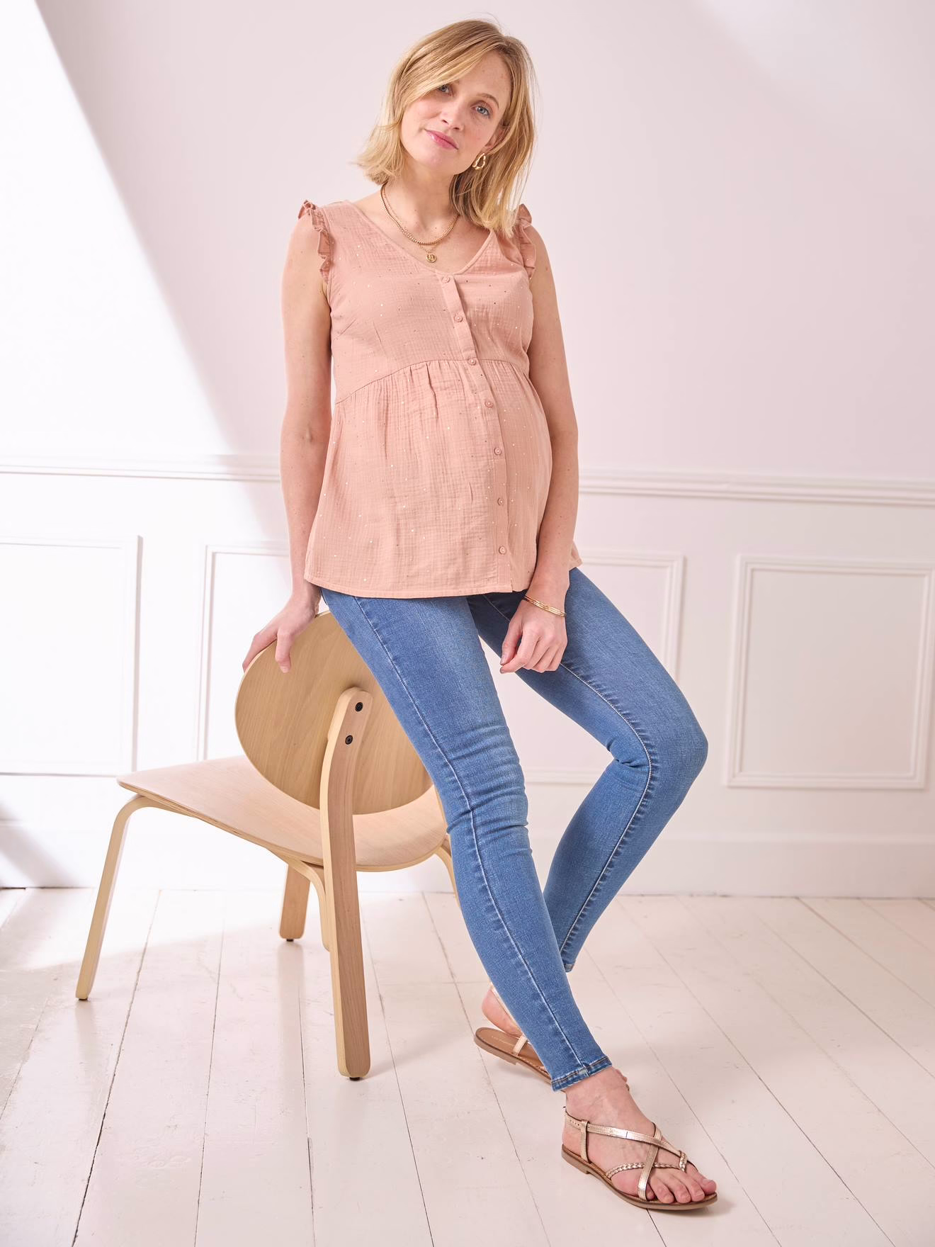 Bild von Musselinbluse für Schwangerschaft & Stillzeit