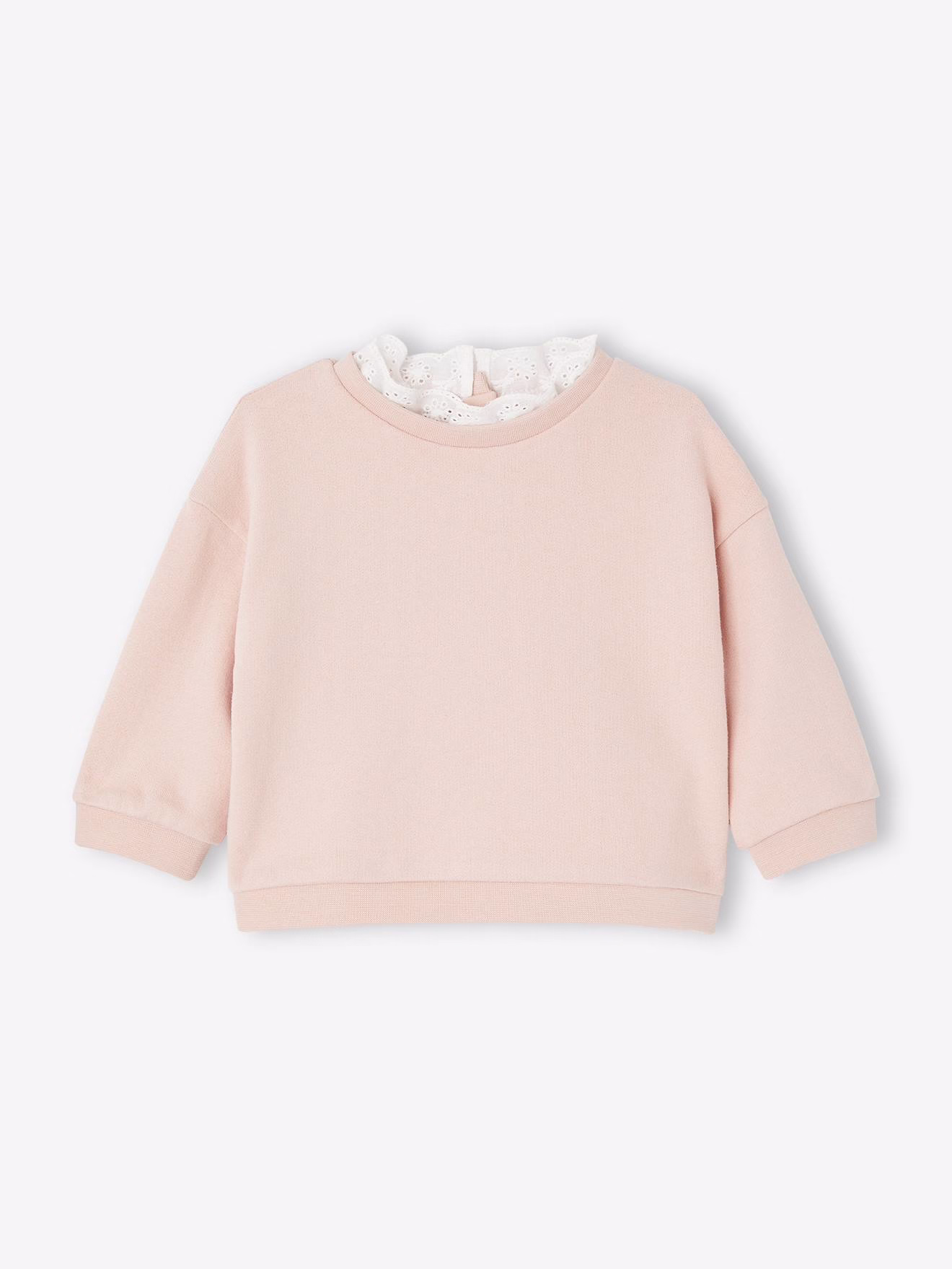 Bild von Mädchen Baby Sweatshirt mit Kragen pudrig