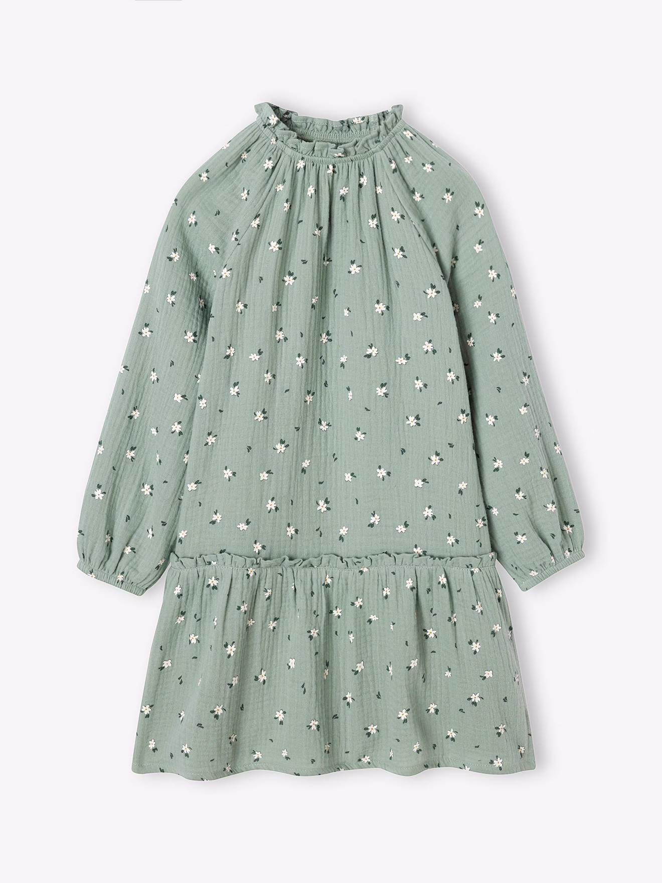 Bild von Geblümtes Mädchen Kleid aus Musselin