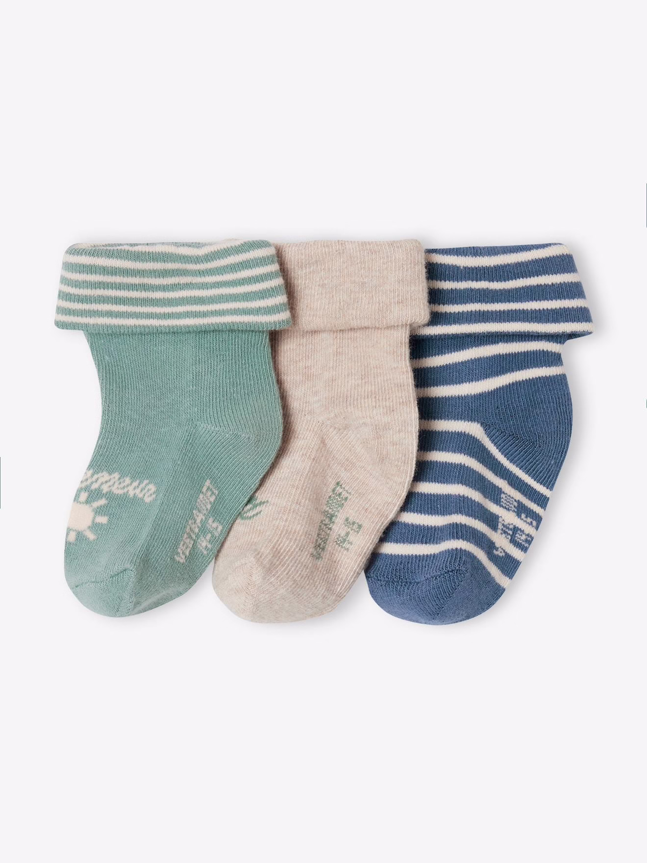 Bild von 3er-Pack Jungen Baby Socken mit Schriftzug
