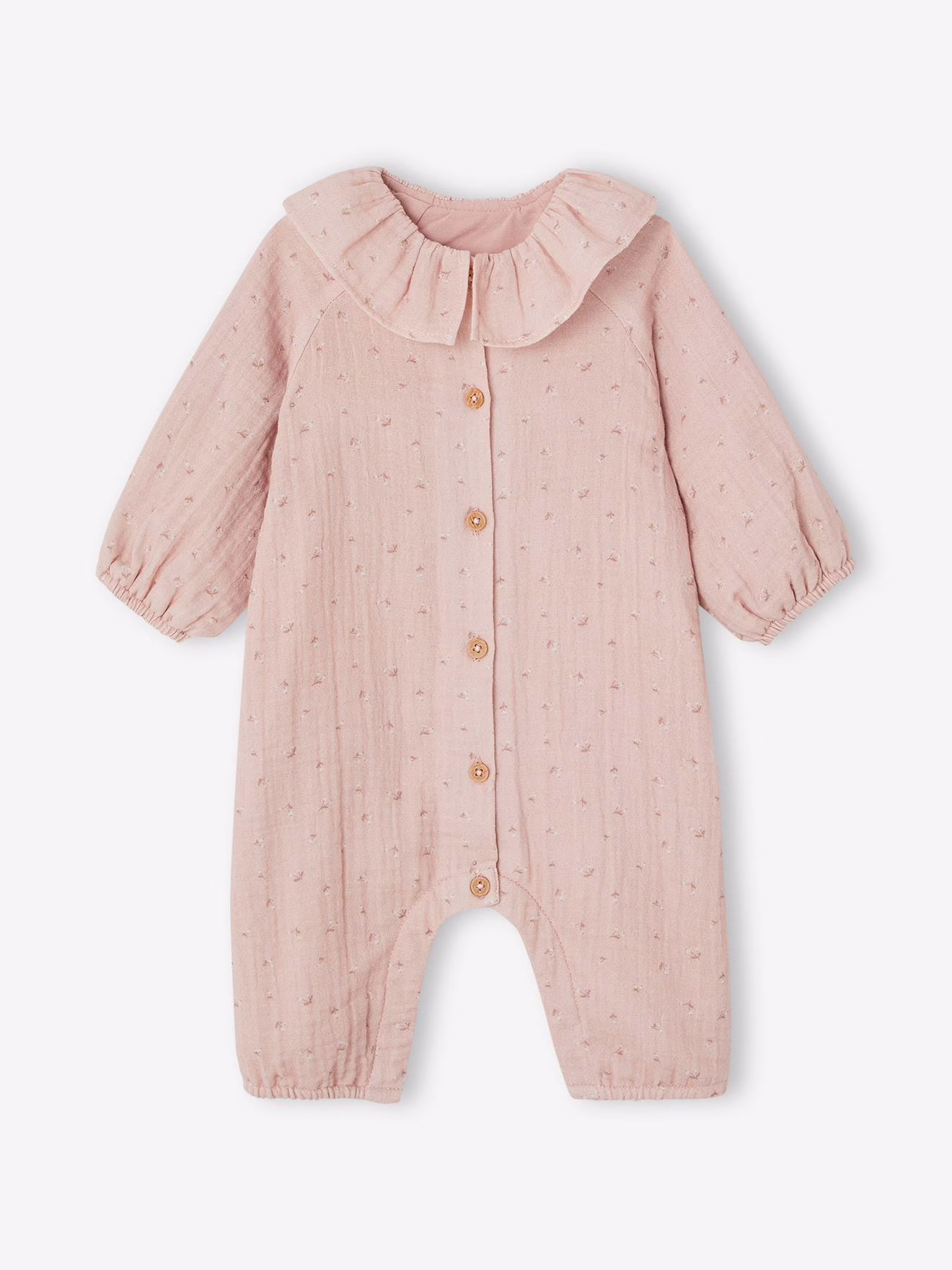 Bild von Bedruckter Baby Overall aus Musselin hell