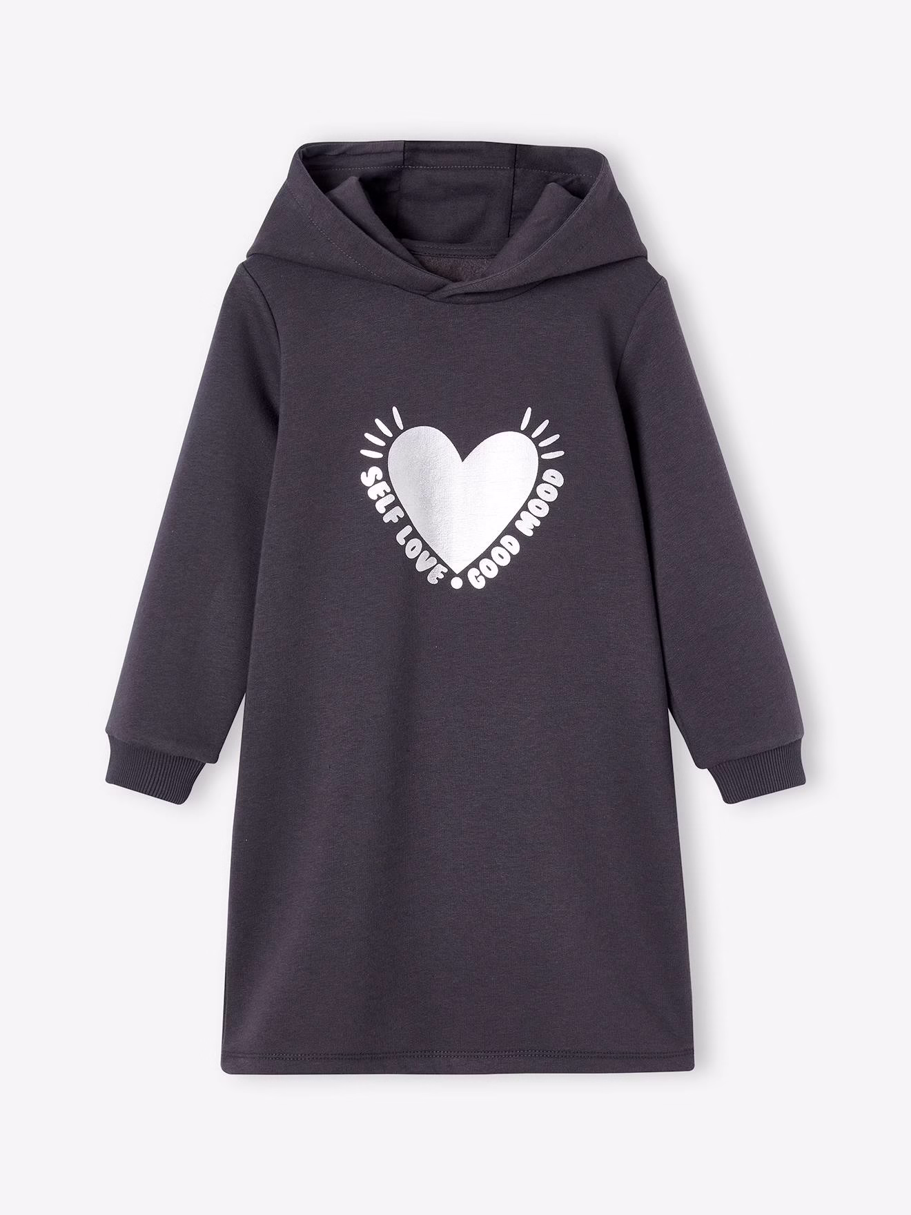 Bild von Mädchen Sweatkleid mit Kapuze