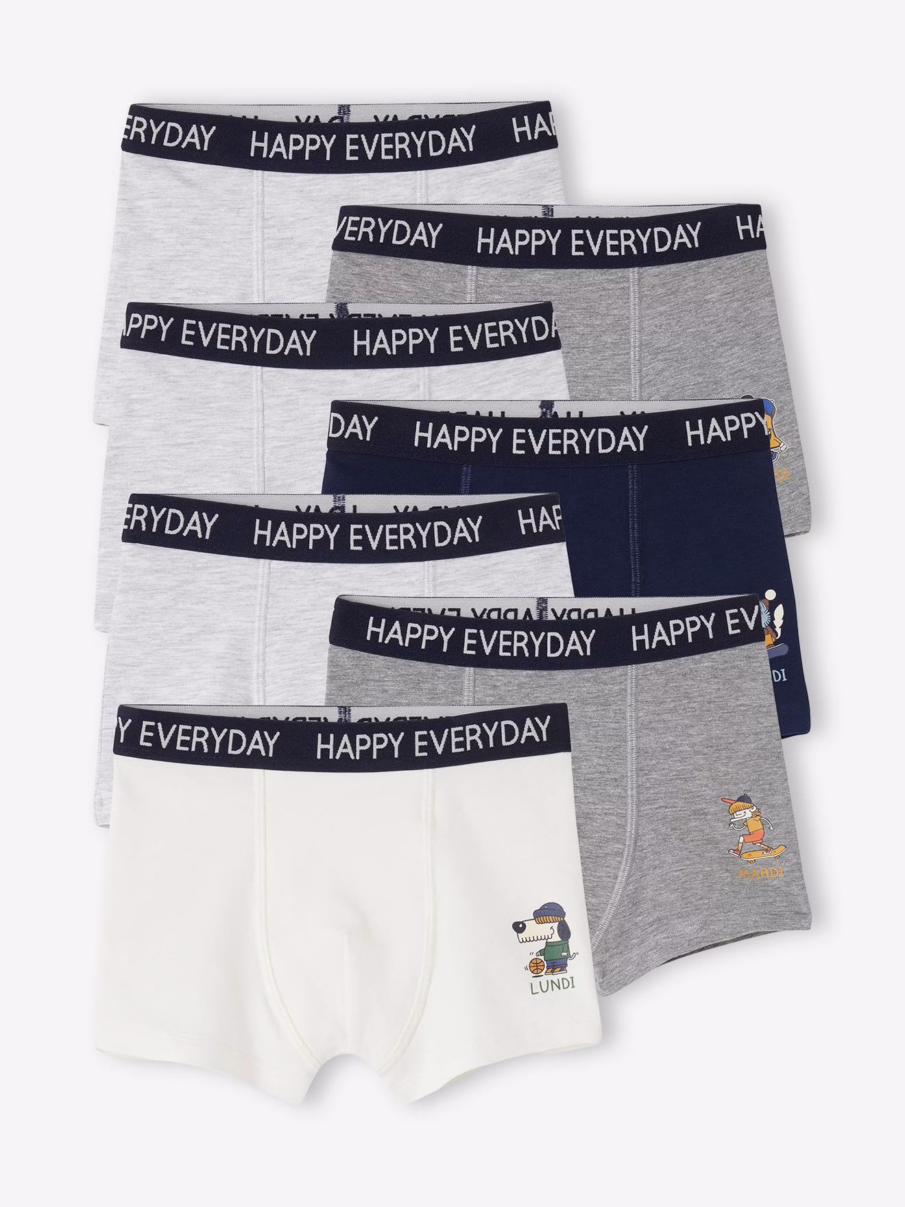 Bild von Bio-Kollektion: 7er-Pack Jungen Boxershorts mit Wochentag und Schriftzug