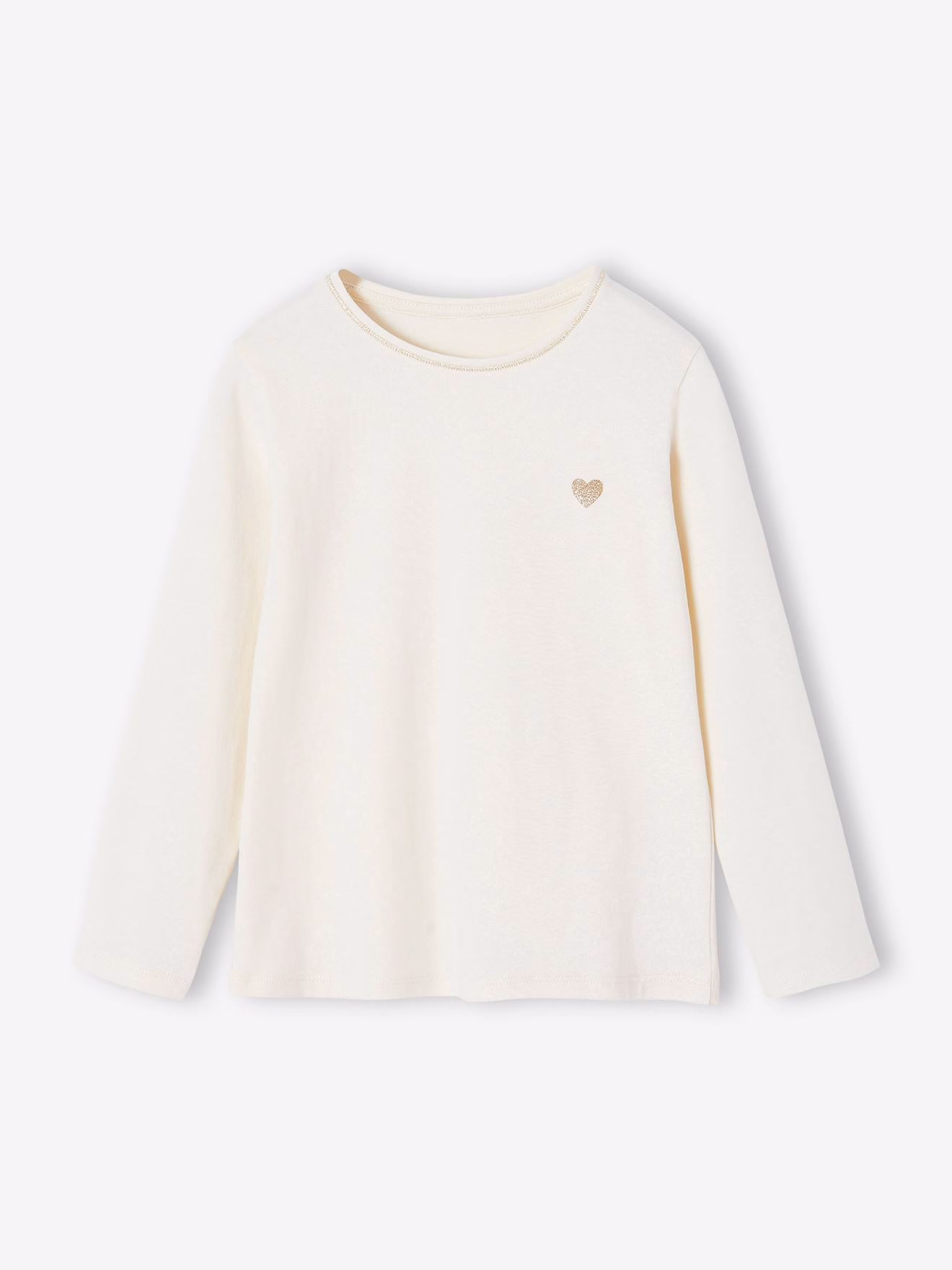 Bild von Mädchen Shirt mit Glitzerherz und Recycling-Baumwolle BASIC