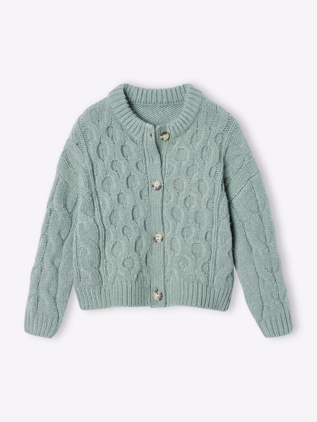 Bild von Mädchen Cardigan aus Zopfstrick