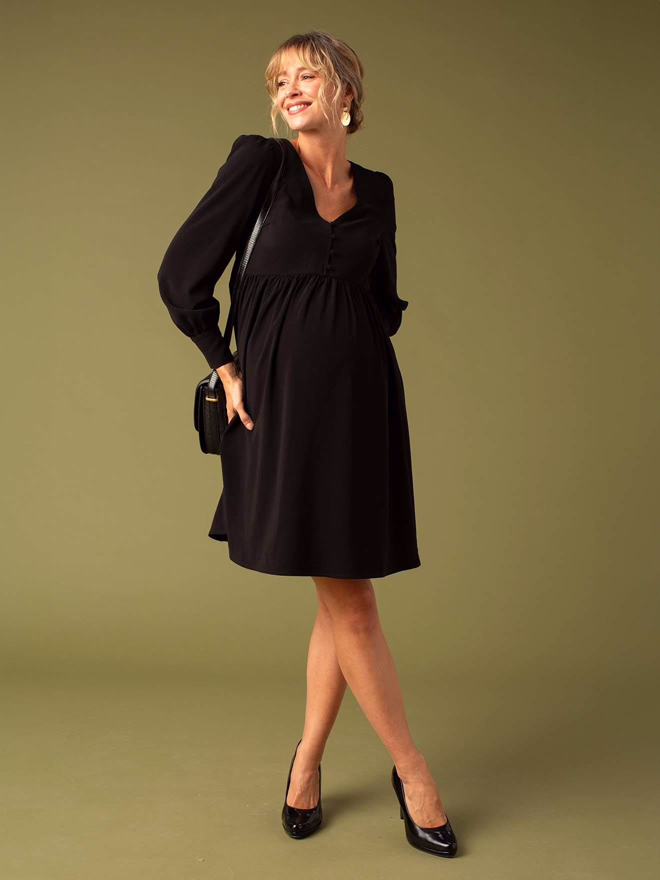 Bild von Elegantes Kleid für Schwangerschaft und Stillzeit mit Spitze ENVIE DE FRAISE