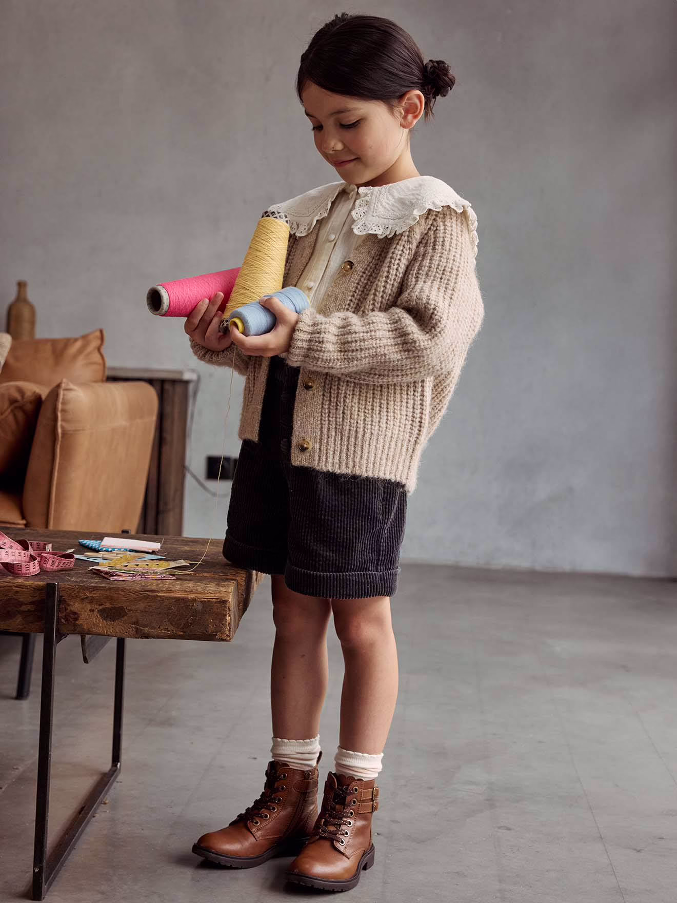 Bild von Mädchen Cord-Shorts mit Dehnbund