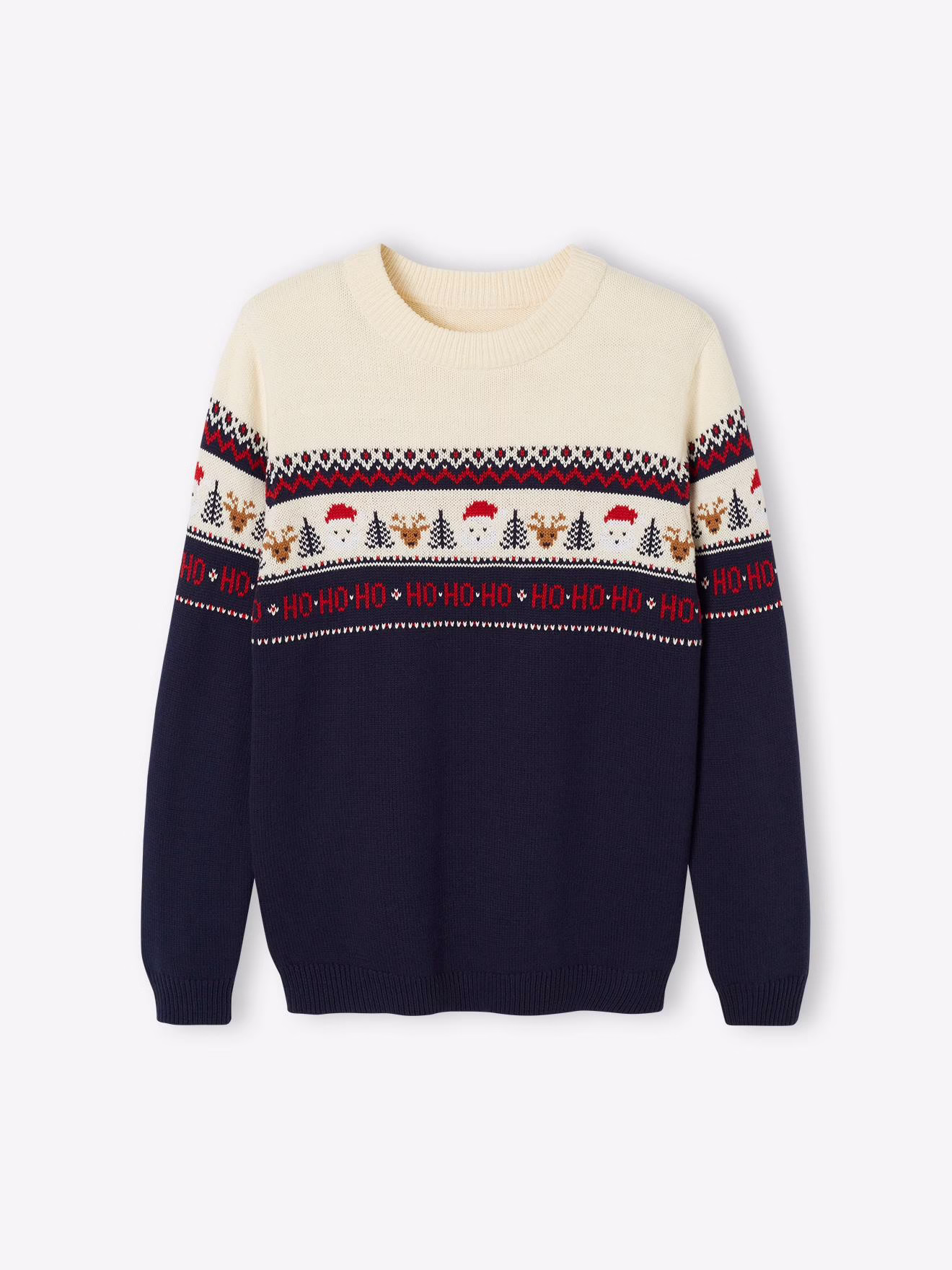 Bild von Weihnachtlicher Jacquardpullover für Damen oder Herren Capsule FAMILY Oeko-Tex