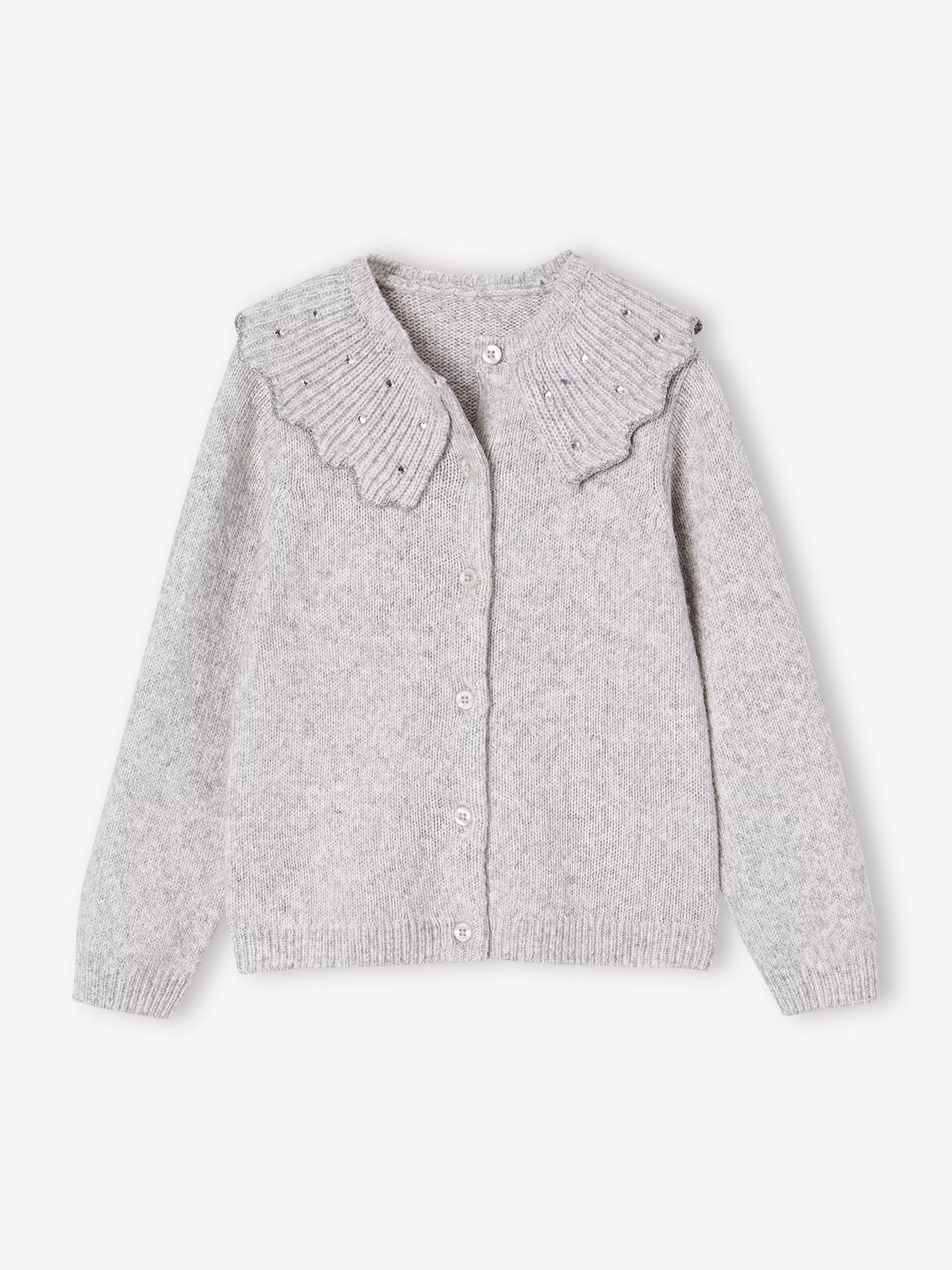 Bild von Festlicher Mädchen Cardigan mit Strass-Kragen