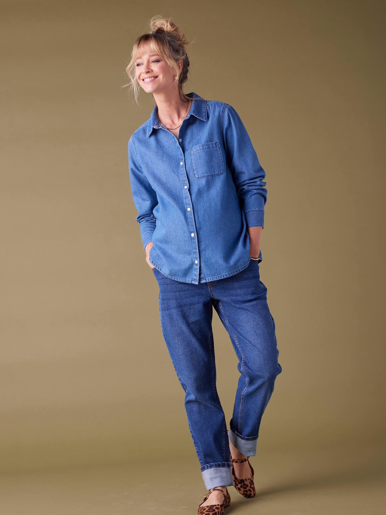 Bild von Jeansbluse für Schwangerschaft und Stillzeit  ENVIE DE FRAISE