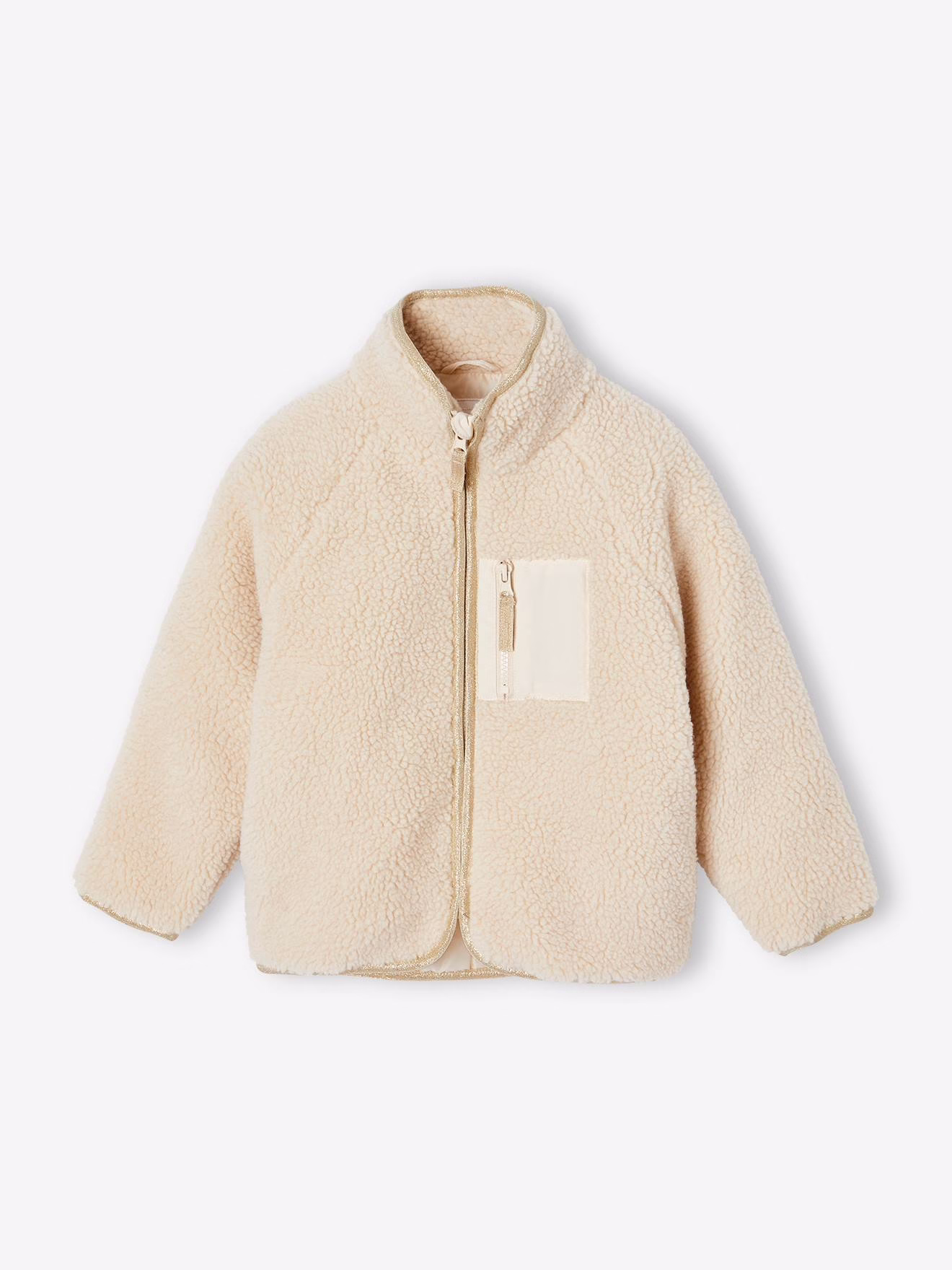 Bild von Mädchen Jacke aus Fell-Imitat mit Recycling-Polyester vanille