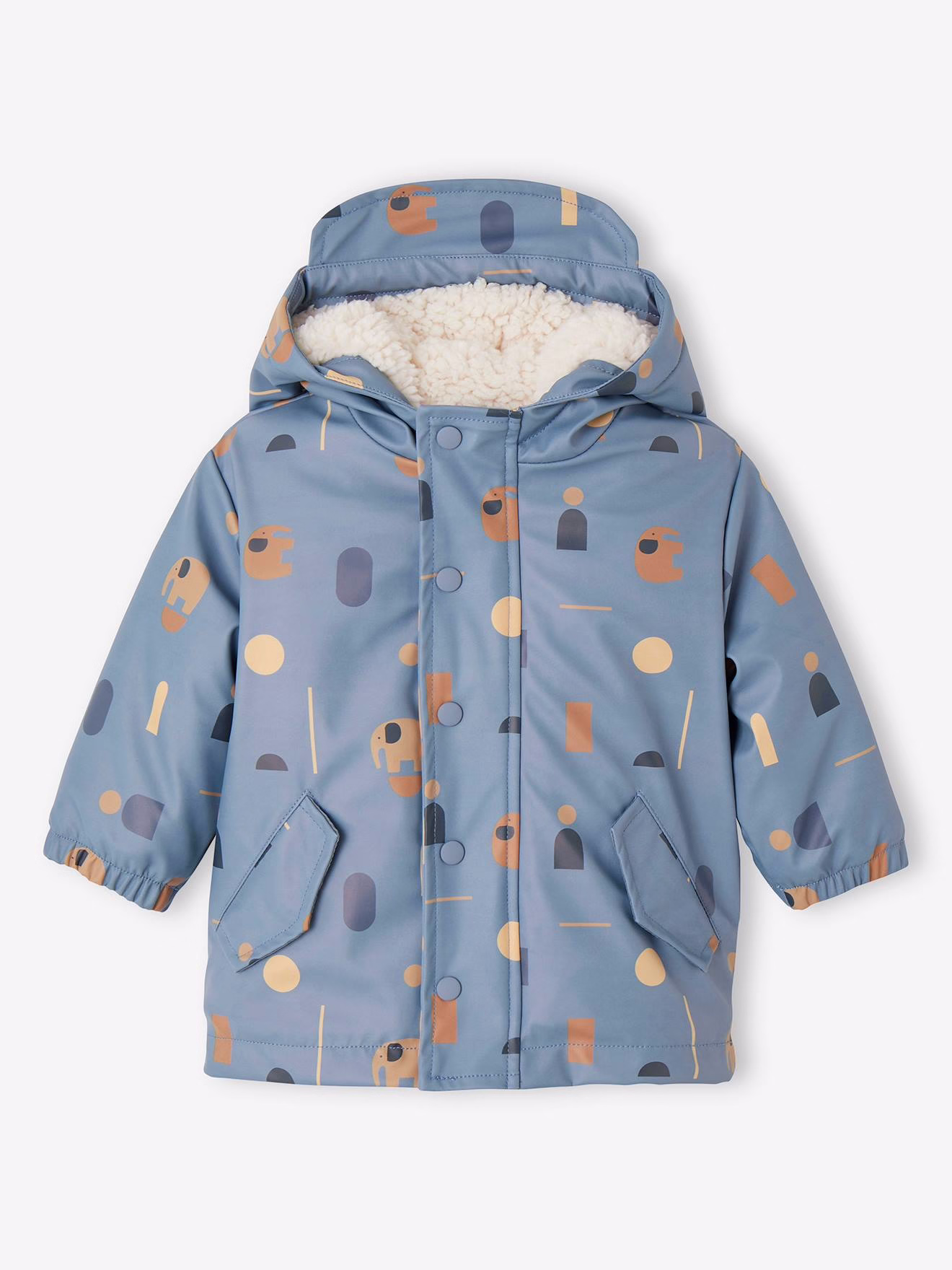 Bild von Baby Regenjacke mit Teddyfleecefutter und Recycling-Polyester