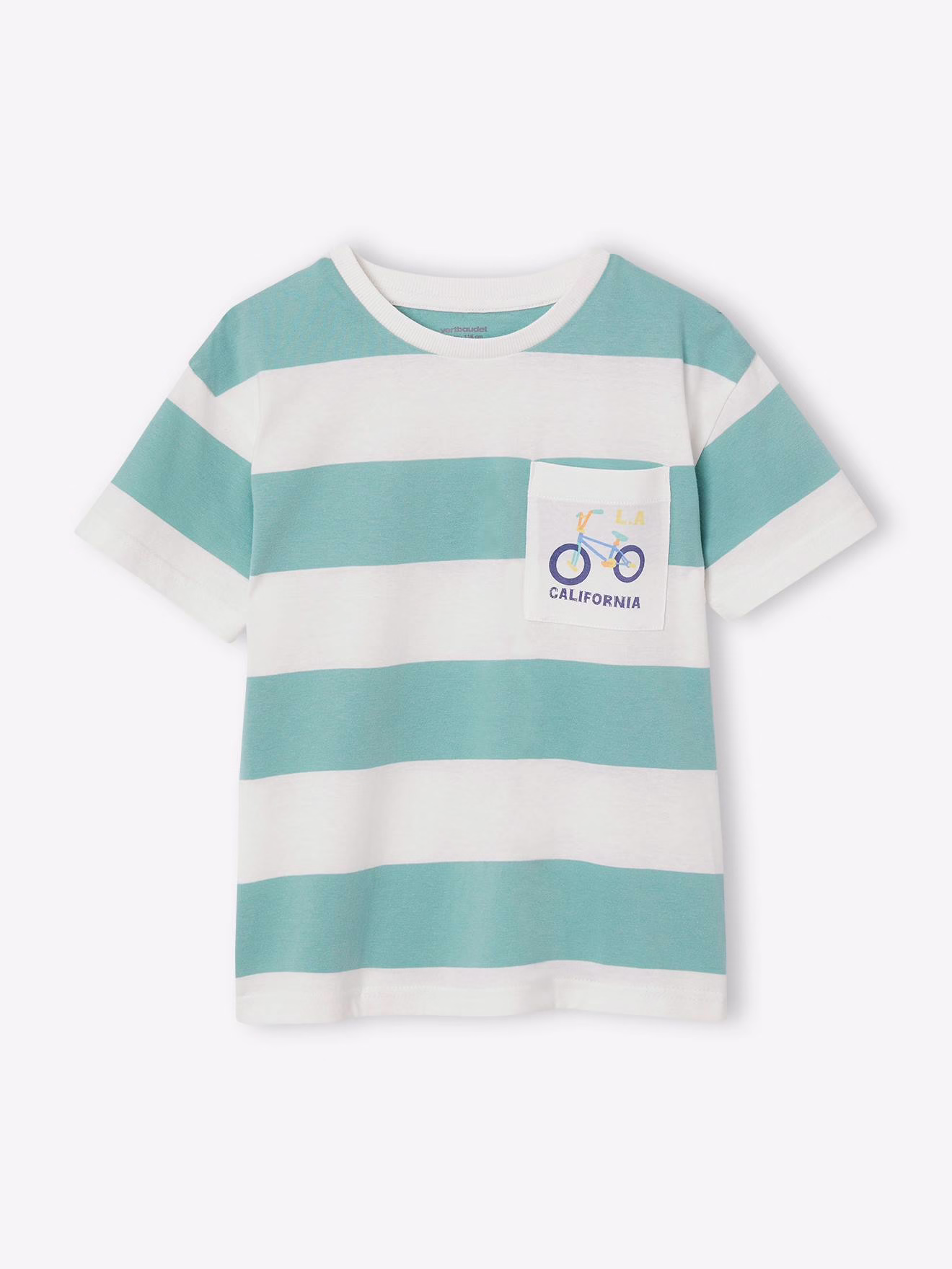 Bild von Jungen T-Shirt mit breiten Streifen und Recycling-Baumwolle
